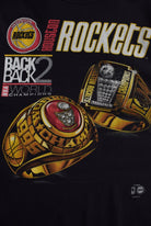 *Rare* Vintage 1995 NBA Houston Rockets Back 2 Back Ring Tee (L) - Retrospective Store