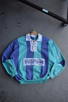 *RARE* Vintage 80s Adidas Soccer Team Quarter Lace Sweater (L) - Retrospective Store