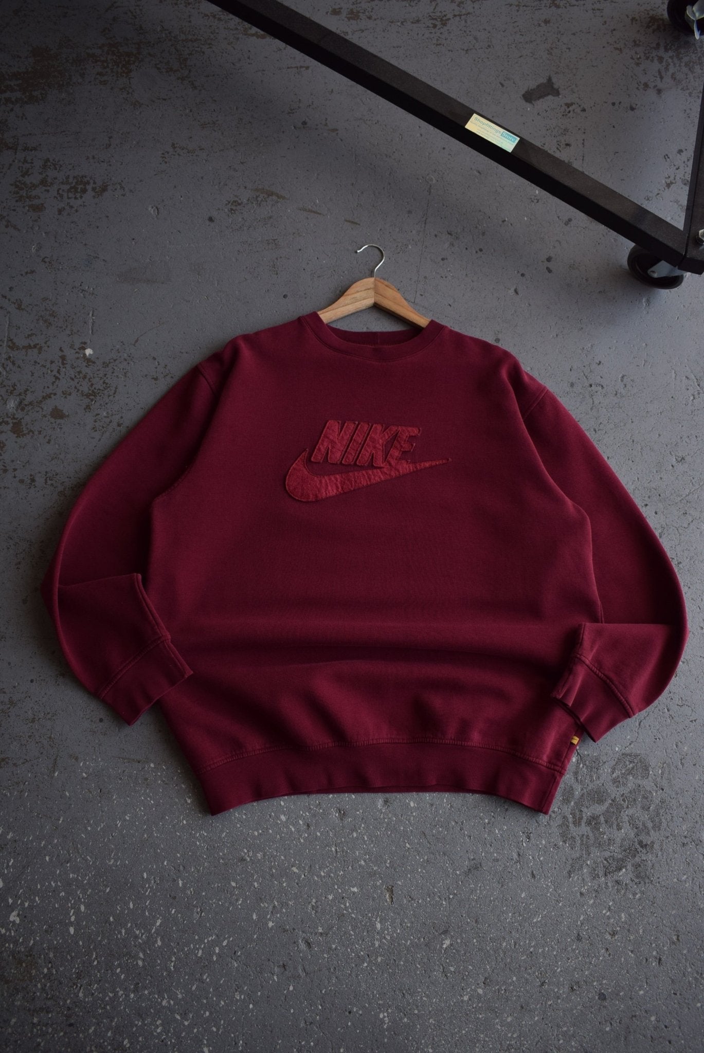 Nike embroidered spell out sweatshirt sale