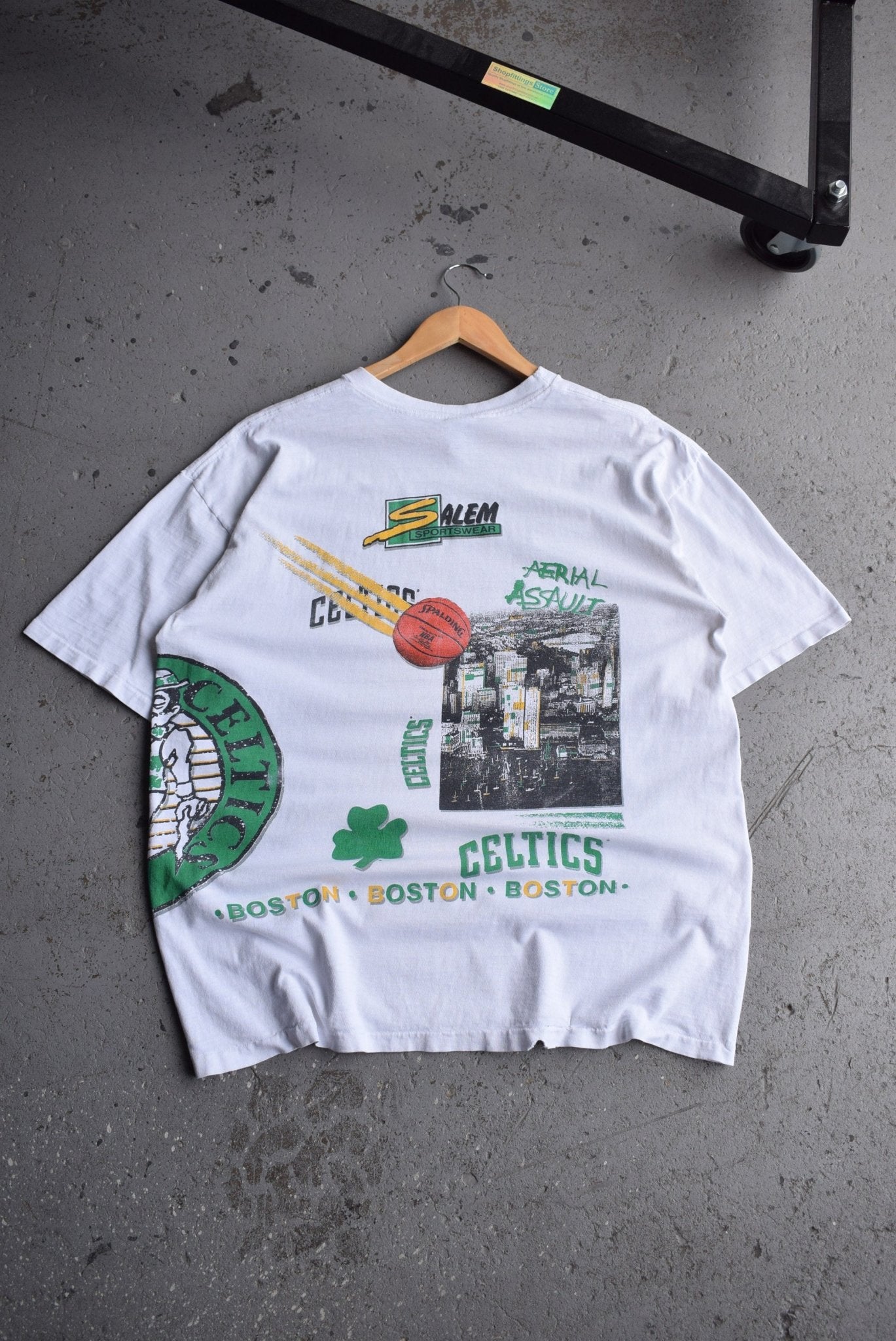 *Rare* Vintage 90s Salem x Boston Celtics All Over Print Tee (XL) - Retrospective Store