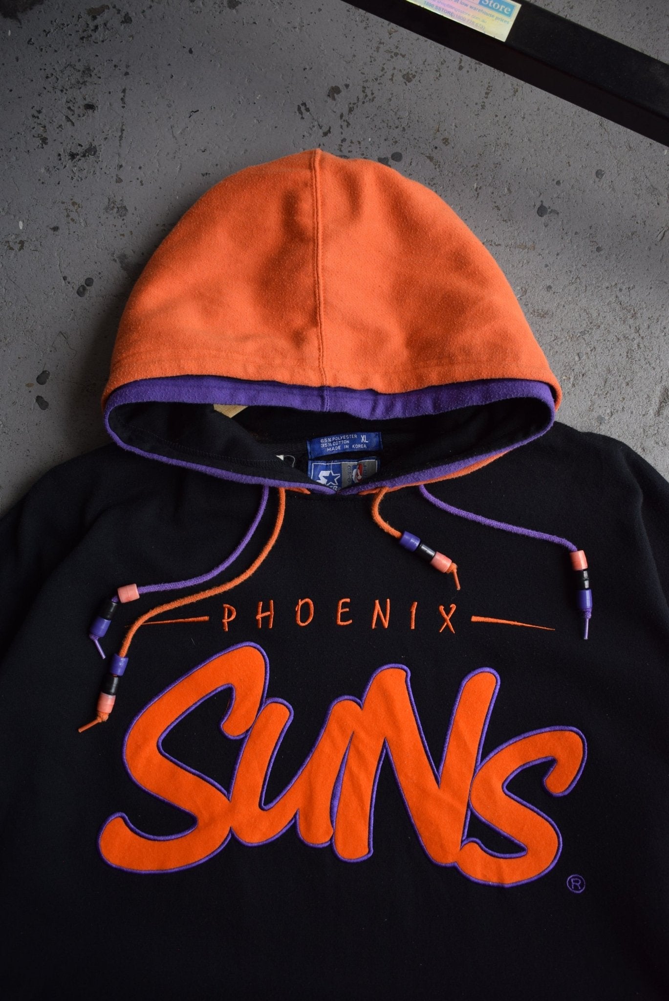 *Rare* Vintage 90s Starter x NBA Pheonix Suns Embroidered Hoodie (XL) - Retrospective Store