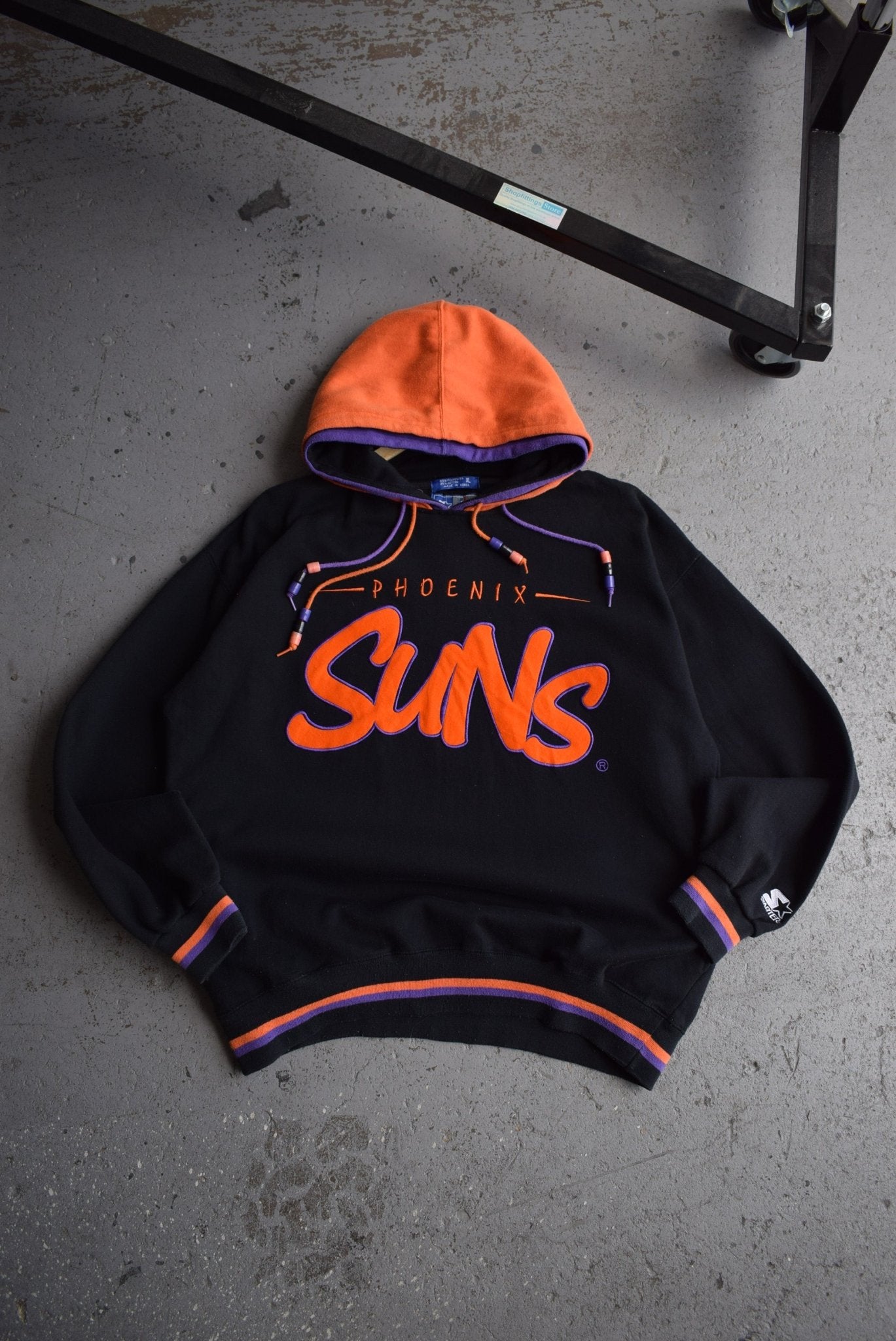 *Rare* Vintage 90s Starter x NBA Pheonix Suns Embroidered Hoodie (XL) - Retrospective Store