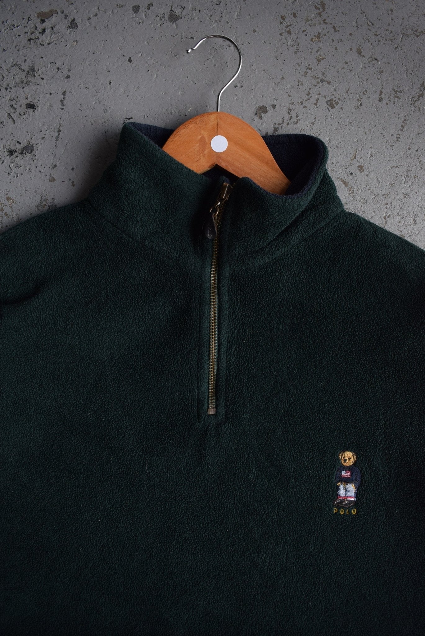 *Rare* Vintage Ralph Lauren Polo Bear Embroidered Quarter Zip (L/XL) - Retrospective Store