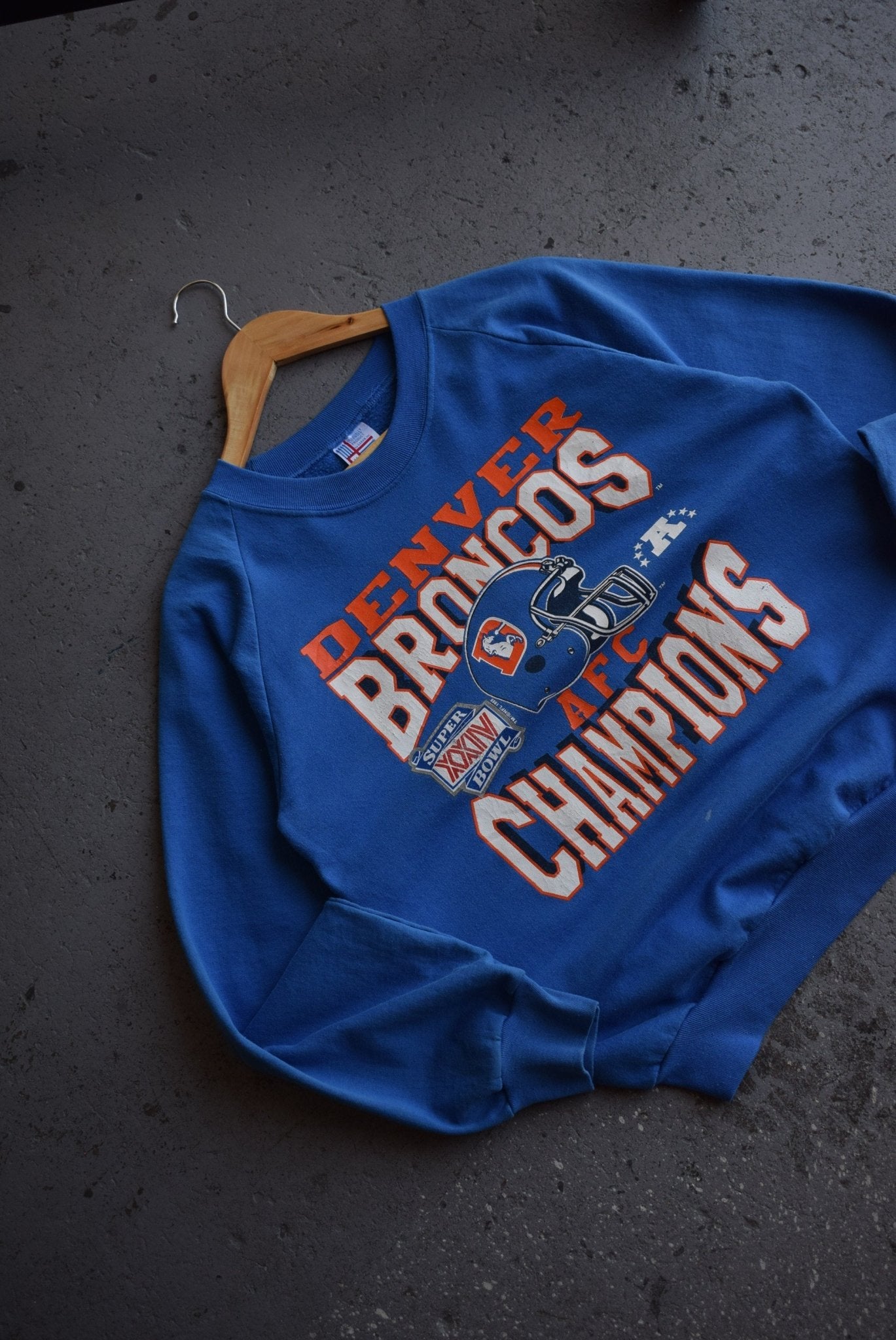 Vintage 1989 NFL Denver Broncos Superbowl Champions Crewneck (S/M) - Retrospective Store