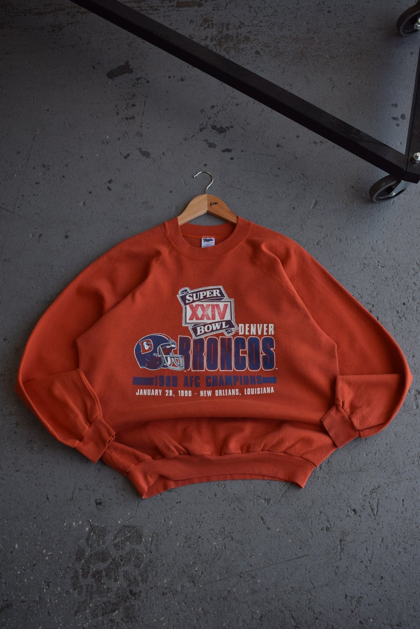 Vintage 1989 NFL Denver Broncos Superbowl XXIV Crewneck (M) - Retrospective Store