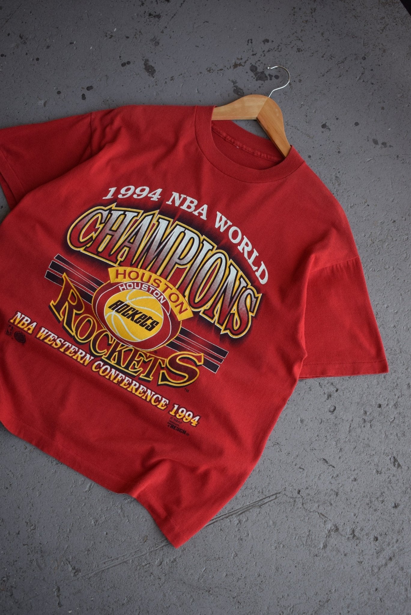 Vintage 1994 NBA Houston Rockets Champions Tee (L) - Retrospective Store