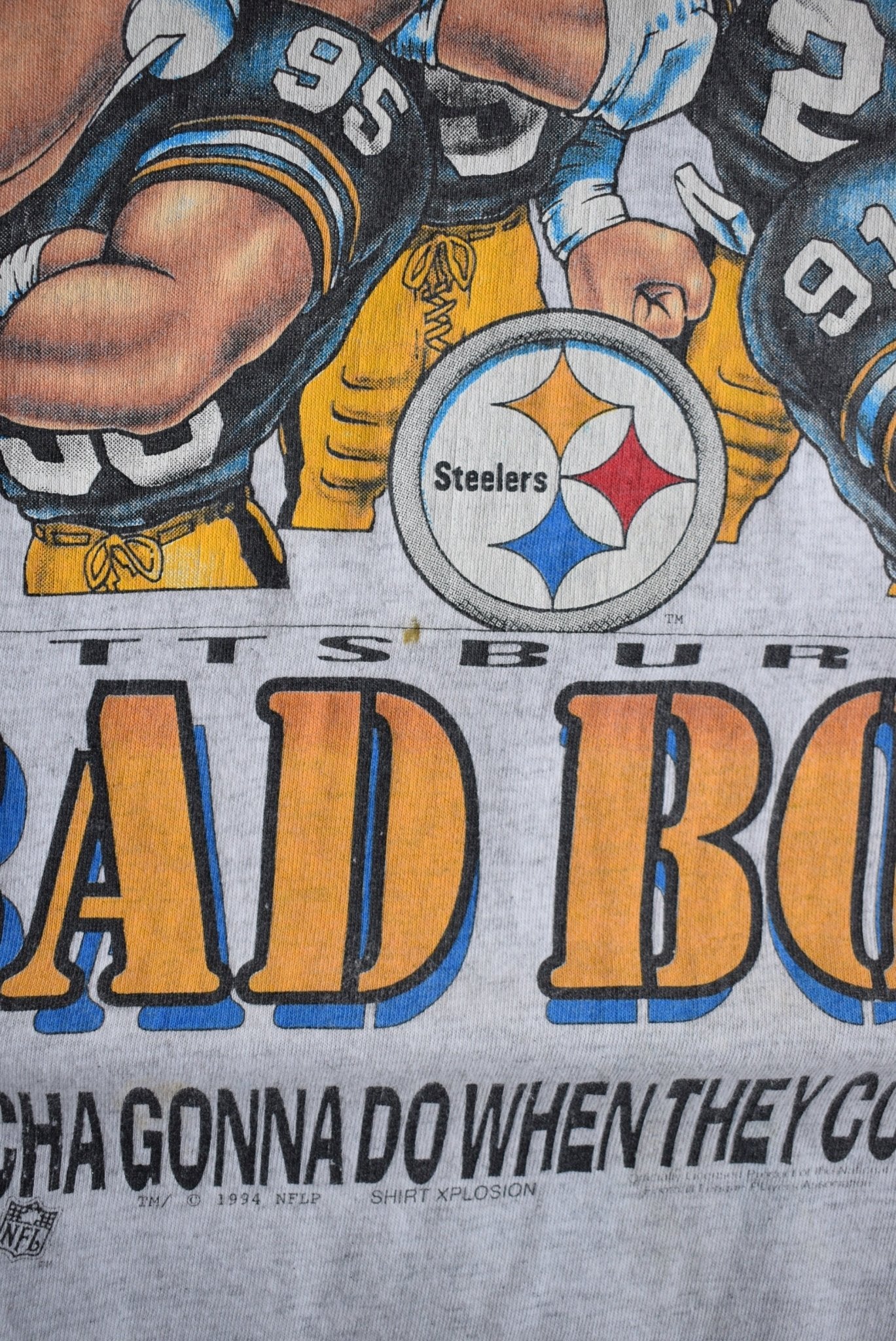 Vintage 1994 NFL Pittsburgh Steelers Bad Boys Tee (M/L) - Retrospective Store