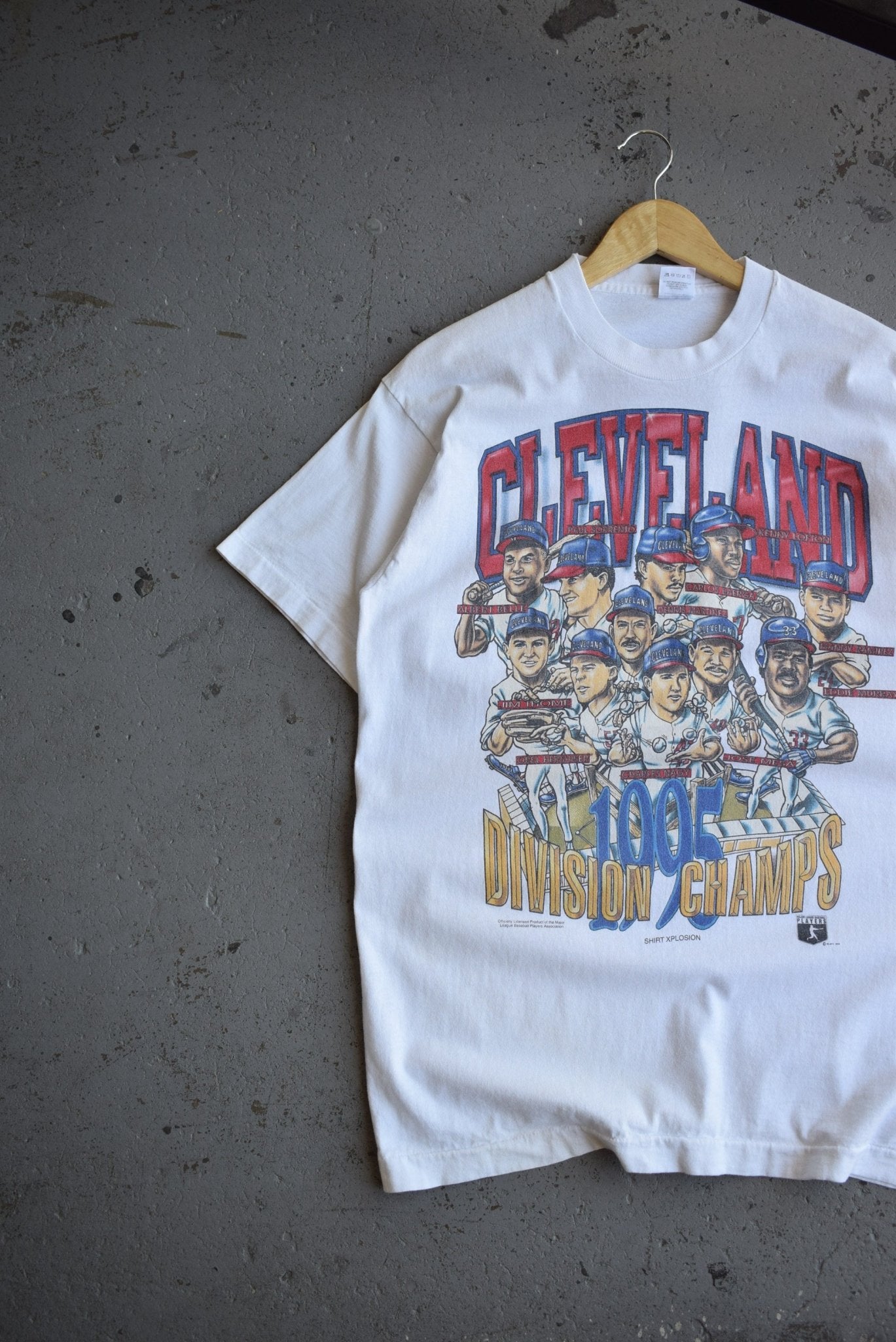 Vintage 1995 MLB Cleveland Division Champions Tee (L) - Retrospective Store