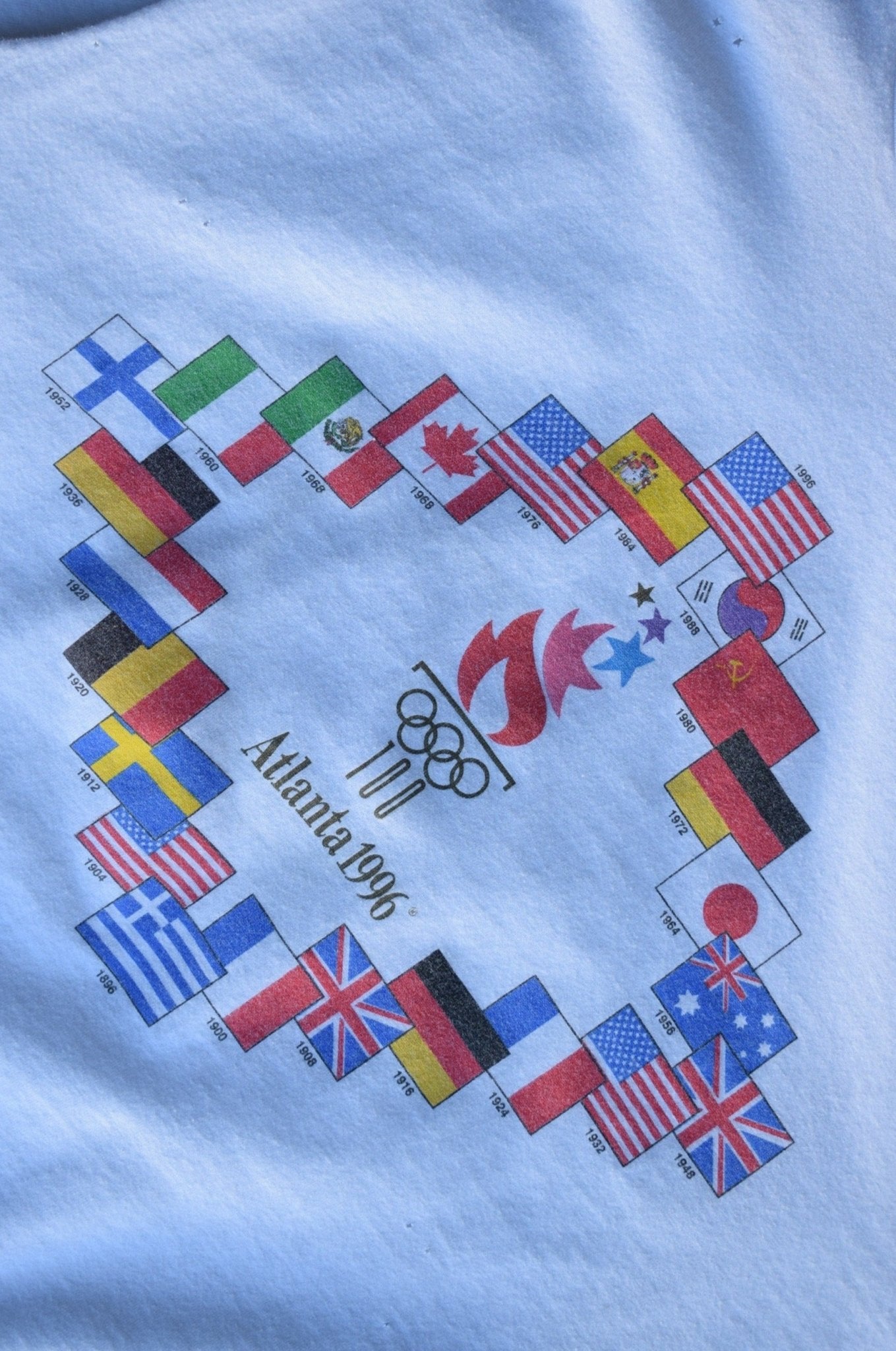 Vintage 1996 Atlanta Olympic Games Flag Tee (M/L) - Retrospective Store