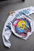 Vintage 1996 Looney Tunes Tweety Bird 'What A Week' Crewneck (L) - Retrospective Store