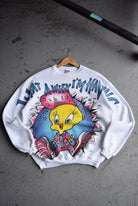 Vintage 1996 Looney Tunes Tweety Bird 'What A Week' Crewneck (L) - Retrospective Store