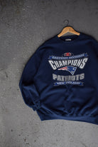 Vintage 1996 NFL New England Patriots Eastern Division Champions Crewneck (XL) - Retrospective Store