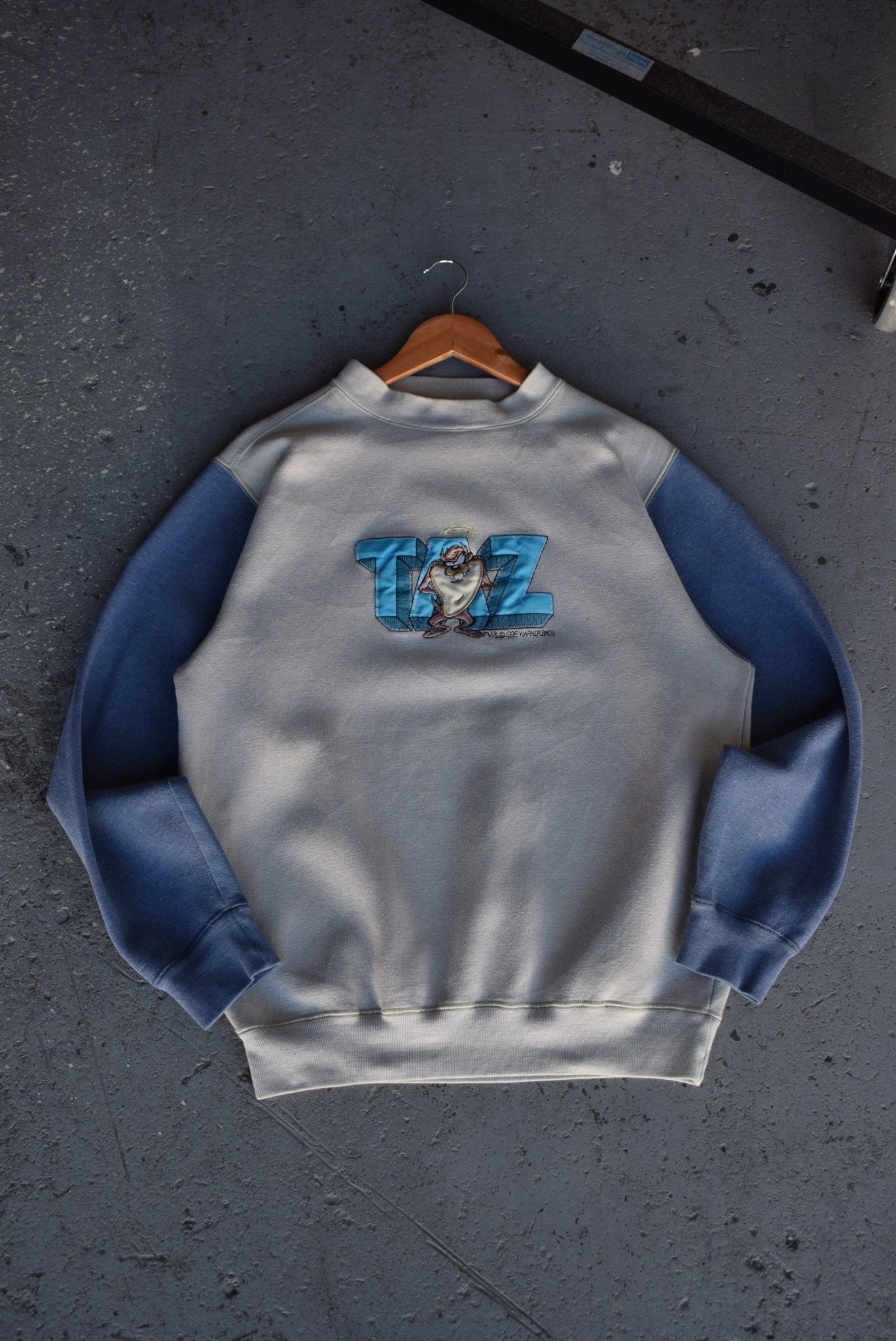 Vintage 1996 Warner Bros. Taz Embroidered Crewneck (M/L) - Retrospective Store