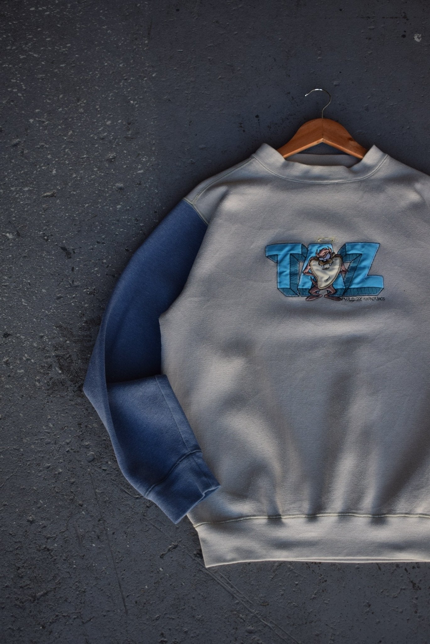 Vintage 1996 Warner Bros. Taz Embroidered Crewneck (M/L) - Retrospective Store