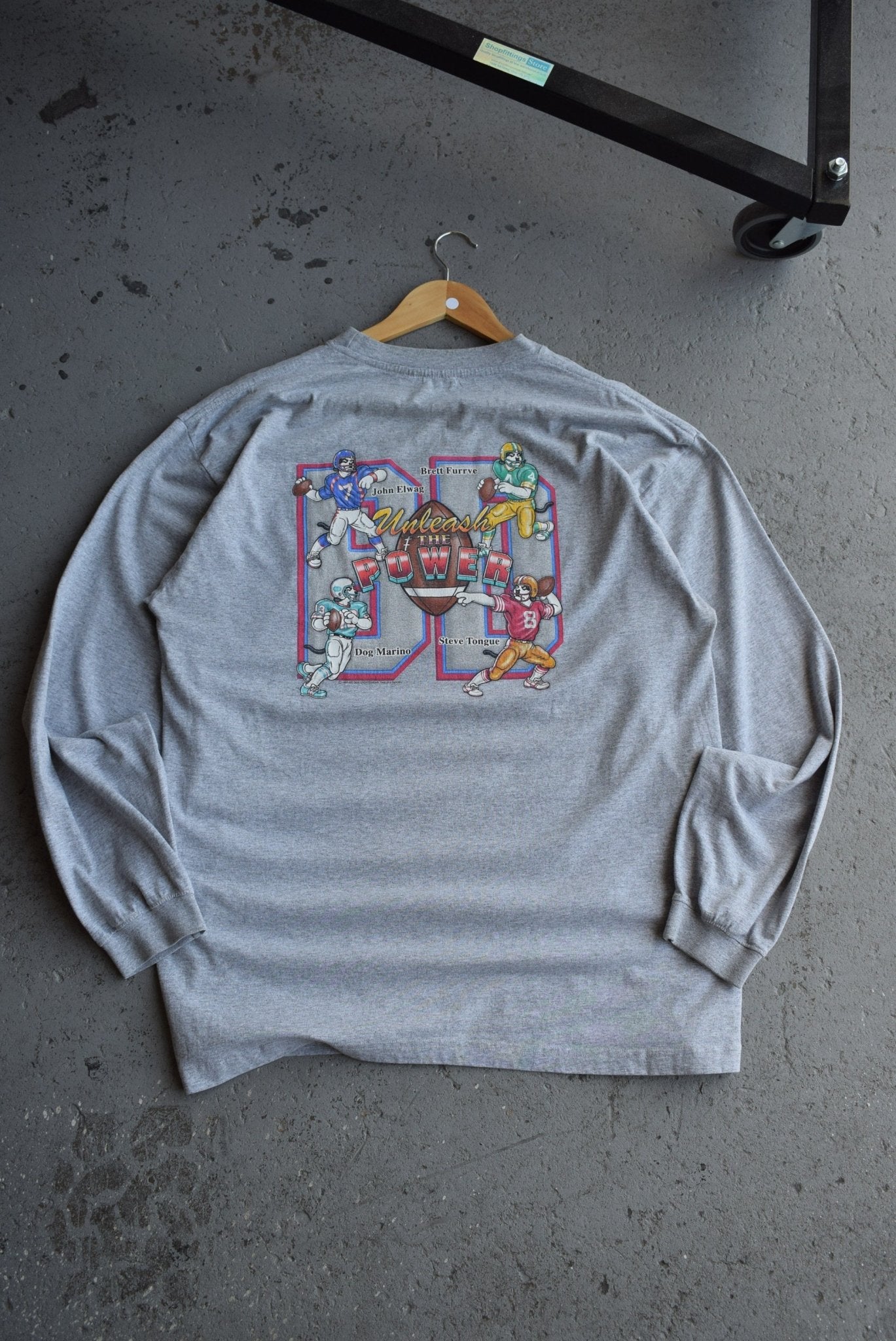 Vintage 1998 Big Dogs 'Unleash the Power' Long Sleeve Tee (XL/XXL) - Retrospective Store