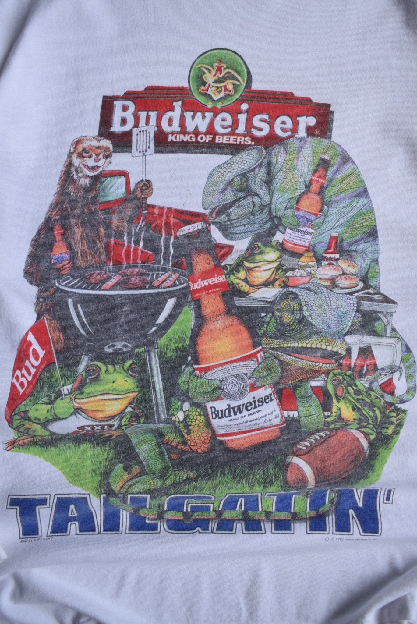 Vintage 1998 Budweiser Tailgatin' Long Sleeve Tee (XL) - Retrospective Store