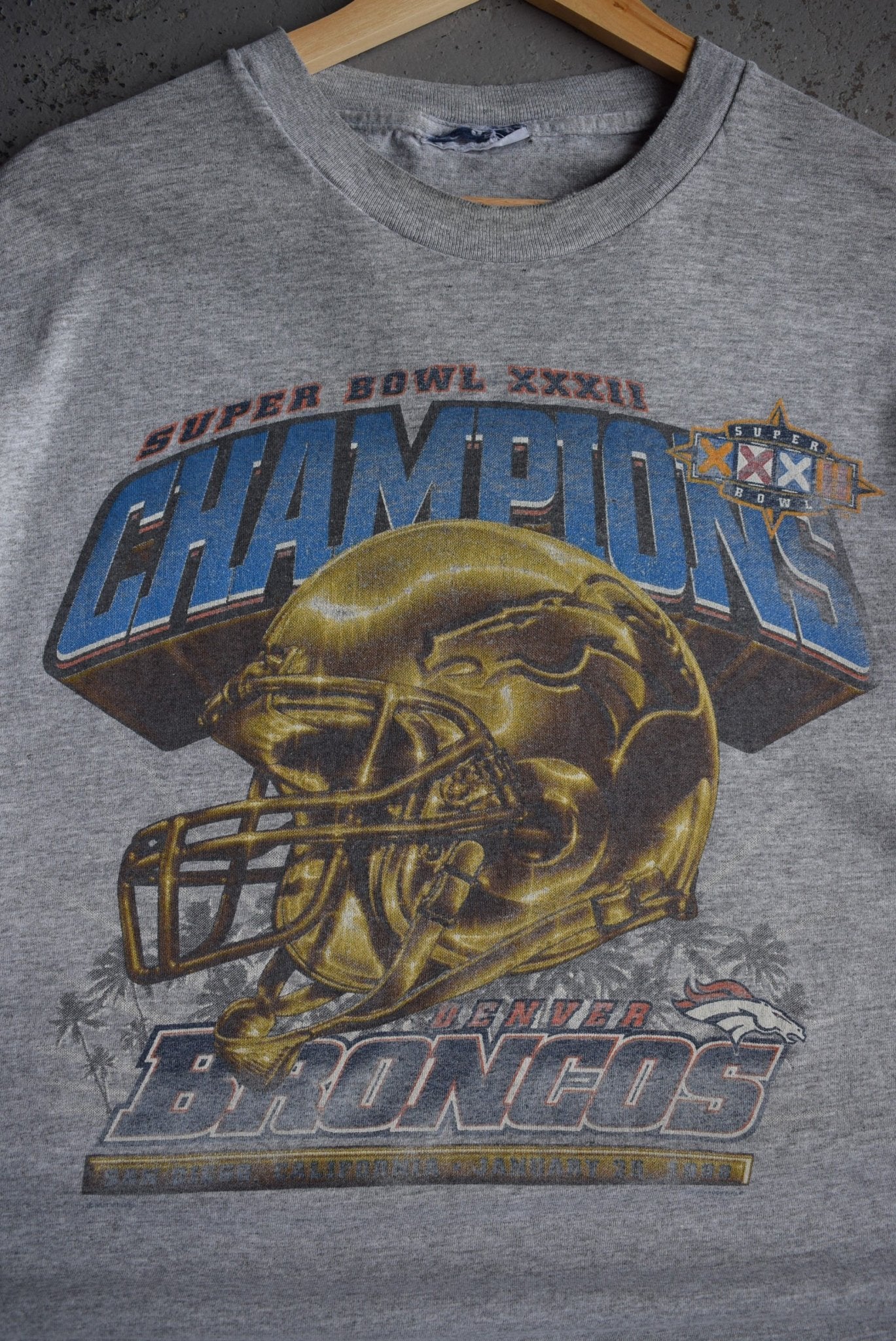 Vintage 1998 NFL Denver Broncos Superbowl XXXII Tee (XL) - Retrospective Store