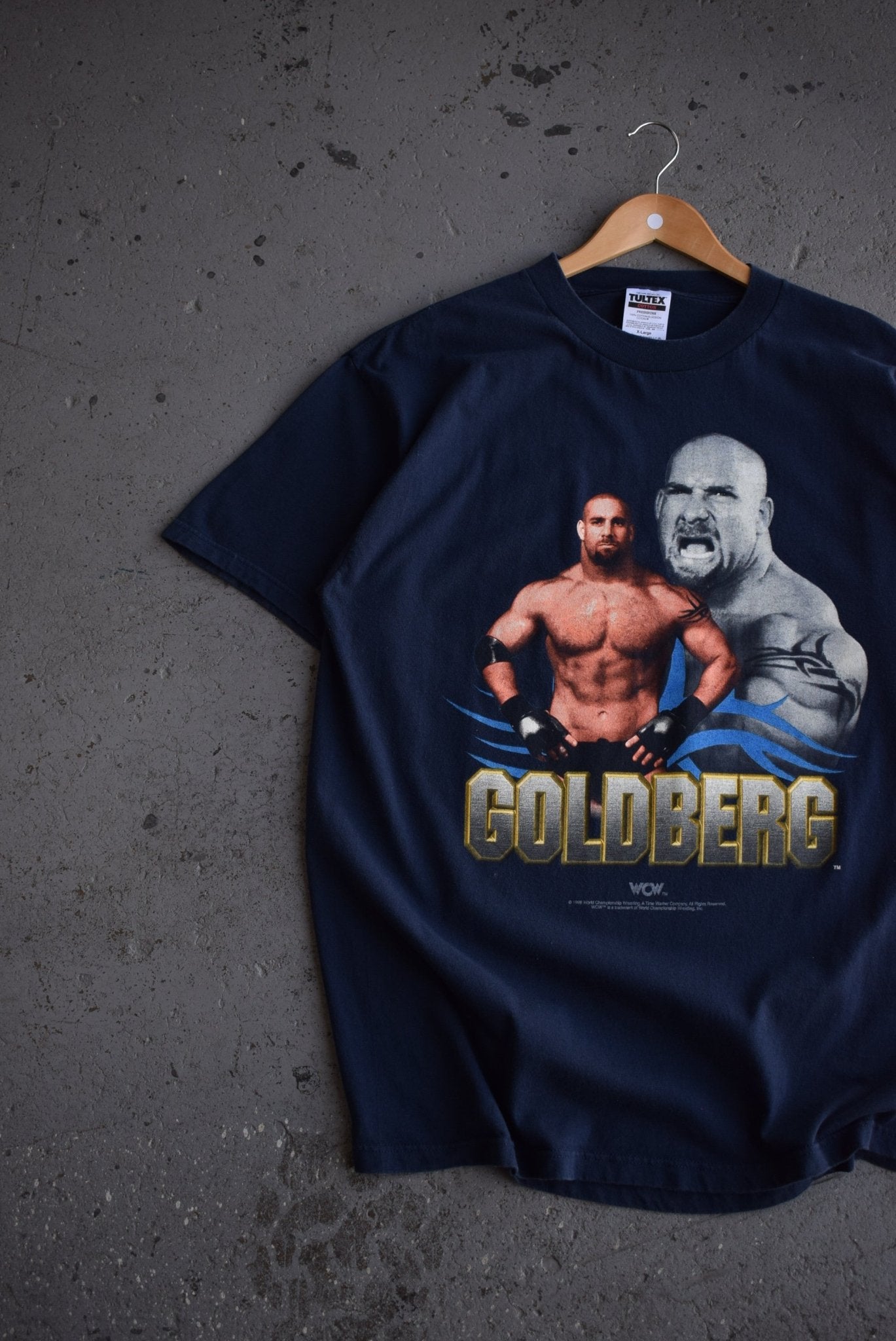 Vintage 1998 WCW Goldberg Wrestling Tee (XL) - Retrospective Store