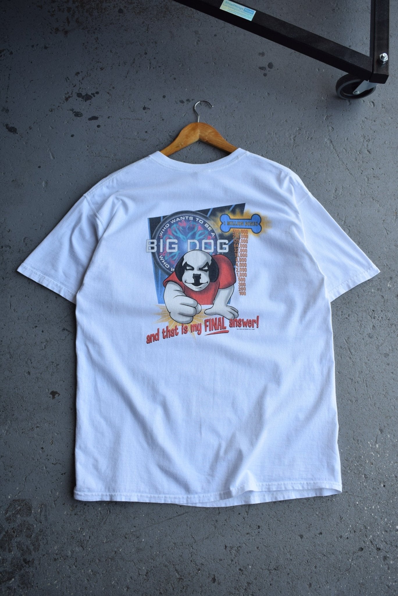 Vintage 1999 Big Dogs 'Who Wants to be a Big Dog' Tee (XL) - Retrospective Store