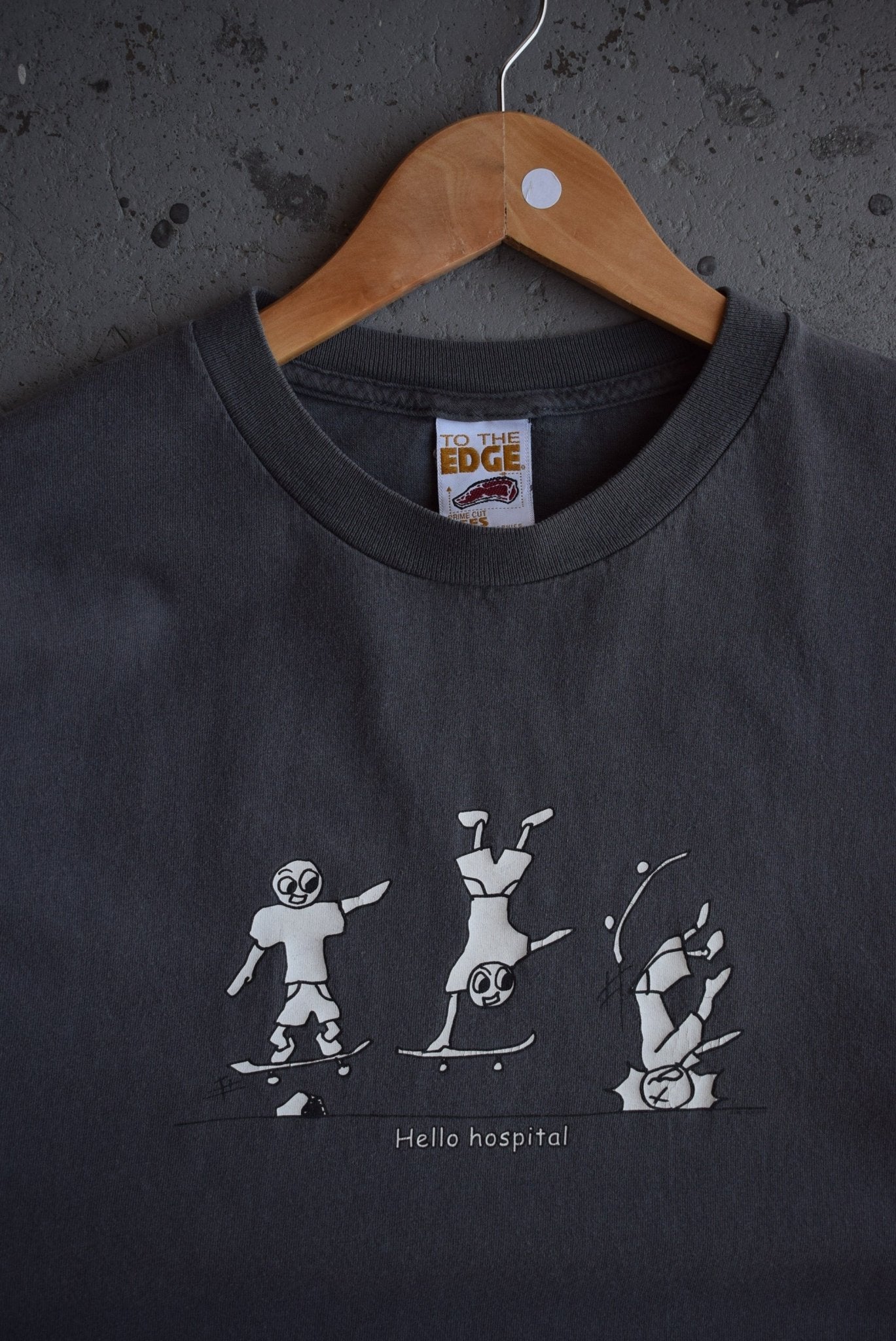 Vintage 2000 Hello Hospital Skateboarding Tee (L) - Retrospective Store