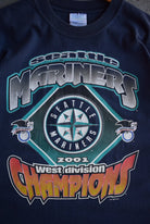 Vintage 2001 MLB Seattle Mariners Champions Tee (XL) - Retrospective Store