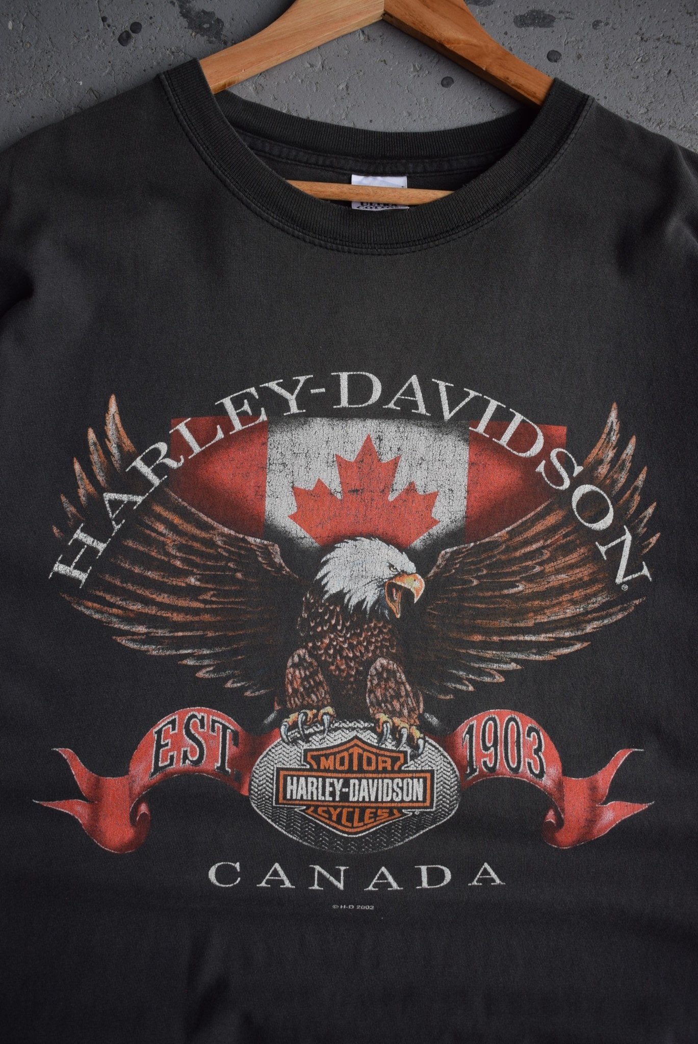 Vintage 2002 Harley Davidson Canada Tee (XL) - Retrospective Store