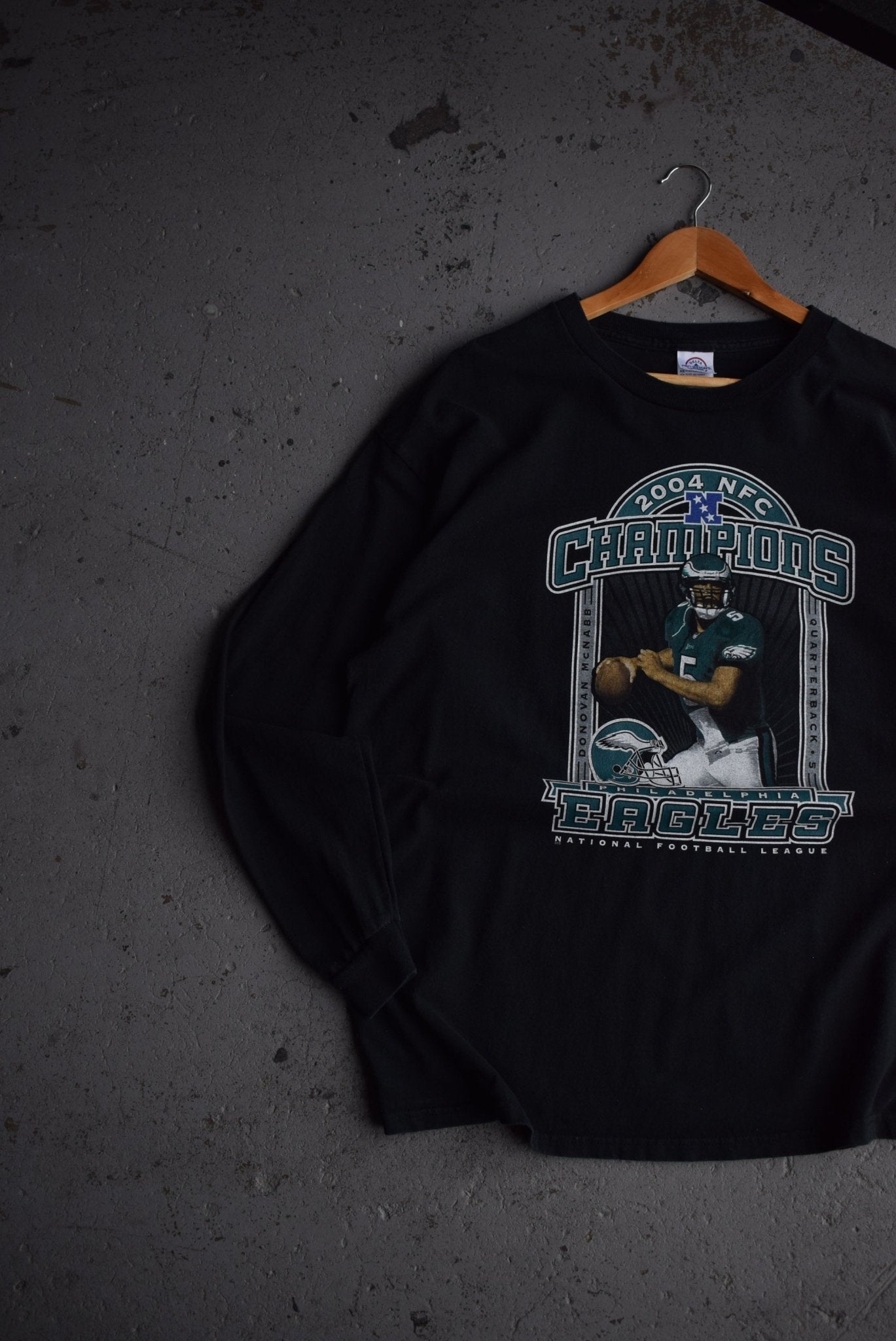 Vintage 2004 NFL Philadelphia Eagles Champions Long Sleeve Tee (XXL) - Retrospective Store