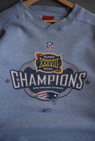 Vintage 2004 Reebok x New England Patriots Superbowl Champions Crewneck (XXL) - Retrospective Store