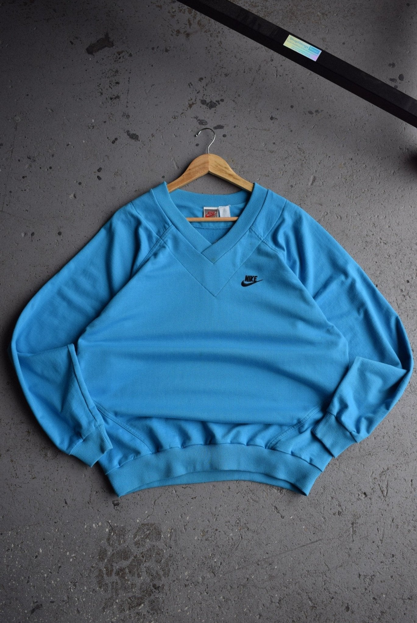 Vintage 80s Nike Classic Logo Embroidered Sweater (L) - Retrospective Store