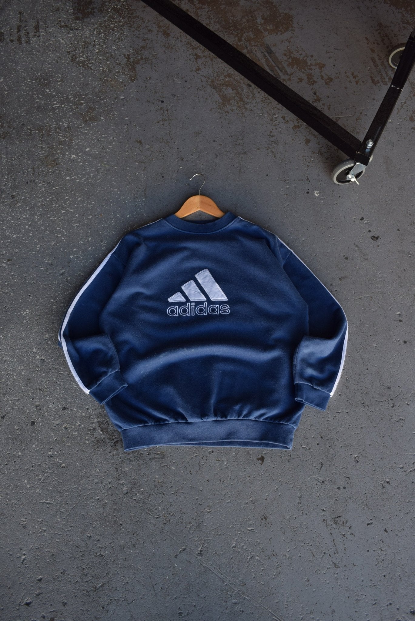 Vintage 90s Adidas Embroidered Spellout Crewneck (M) - Retrospective Store