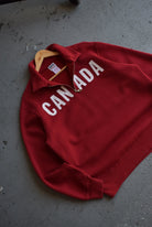 Vintage 90s Canada Embroidered Quarter Zip (L) - Retrospective Store