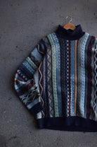 Vintage 90s 'Coogi Style' Knitted Turtleneck Sweater (XL) - Retrospective Store