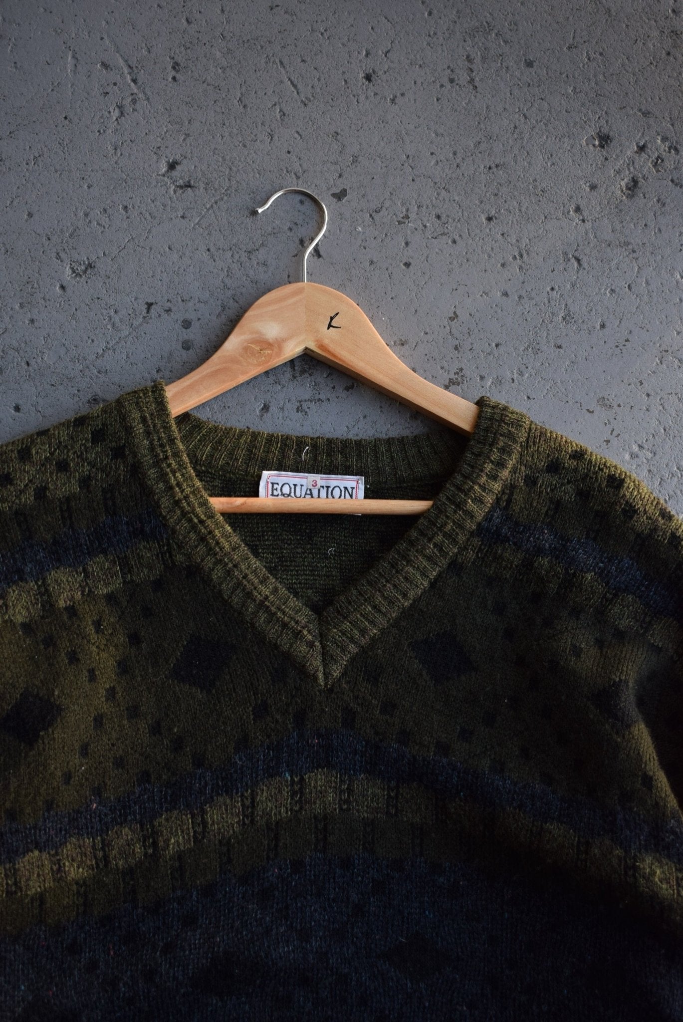 Vintage 90s 'Equation Homme' Knitted Sweater (M/L) - Retrospective Store