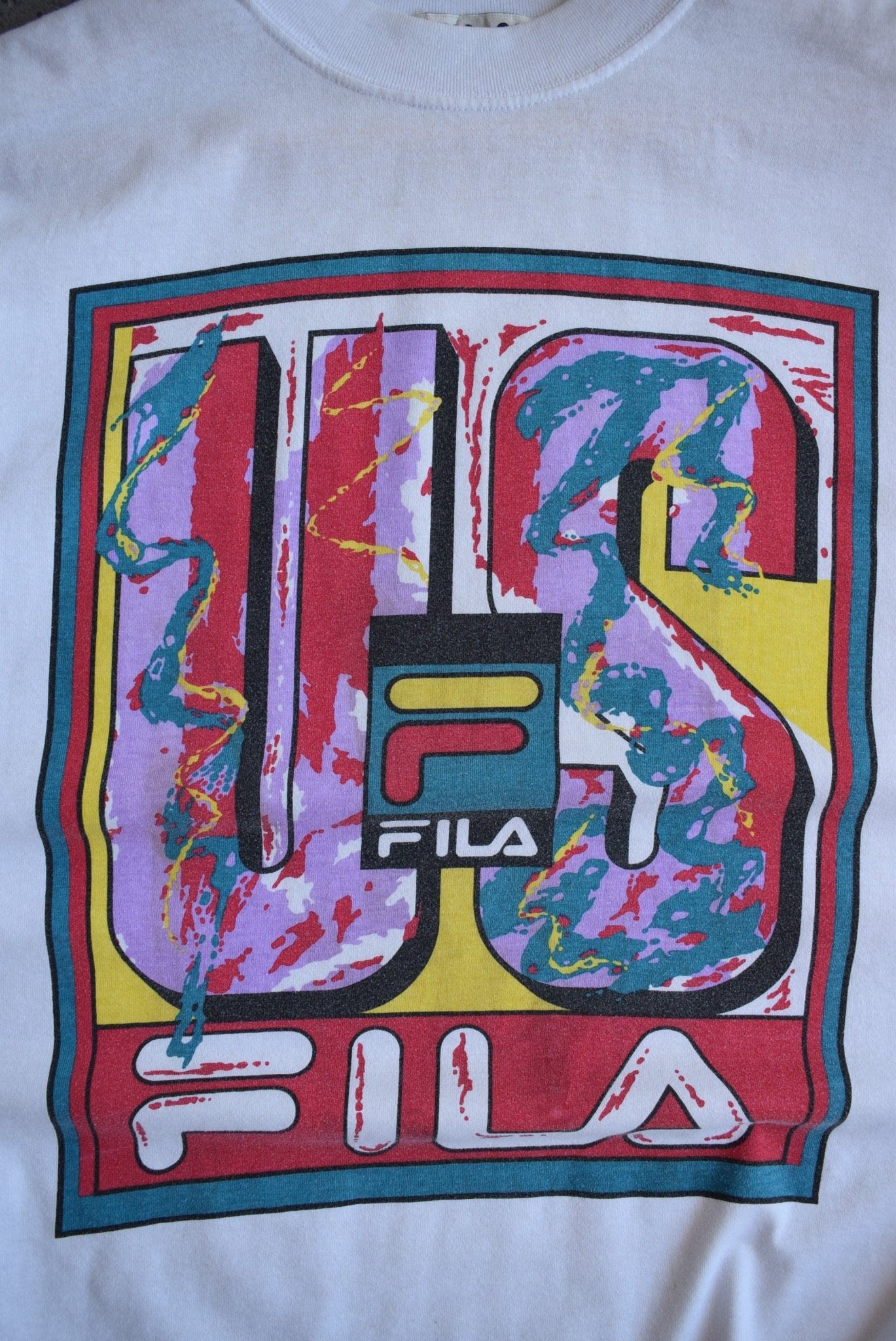 Vintage 90s Fila Graphic Tee (L) - Retrospective Store