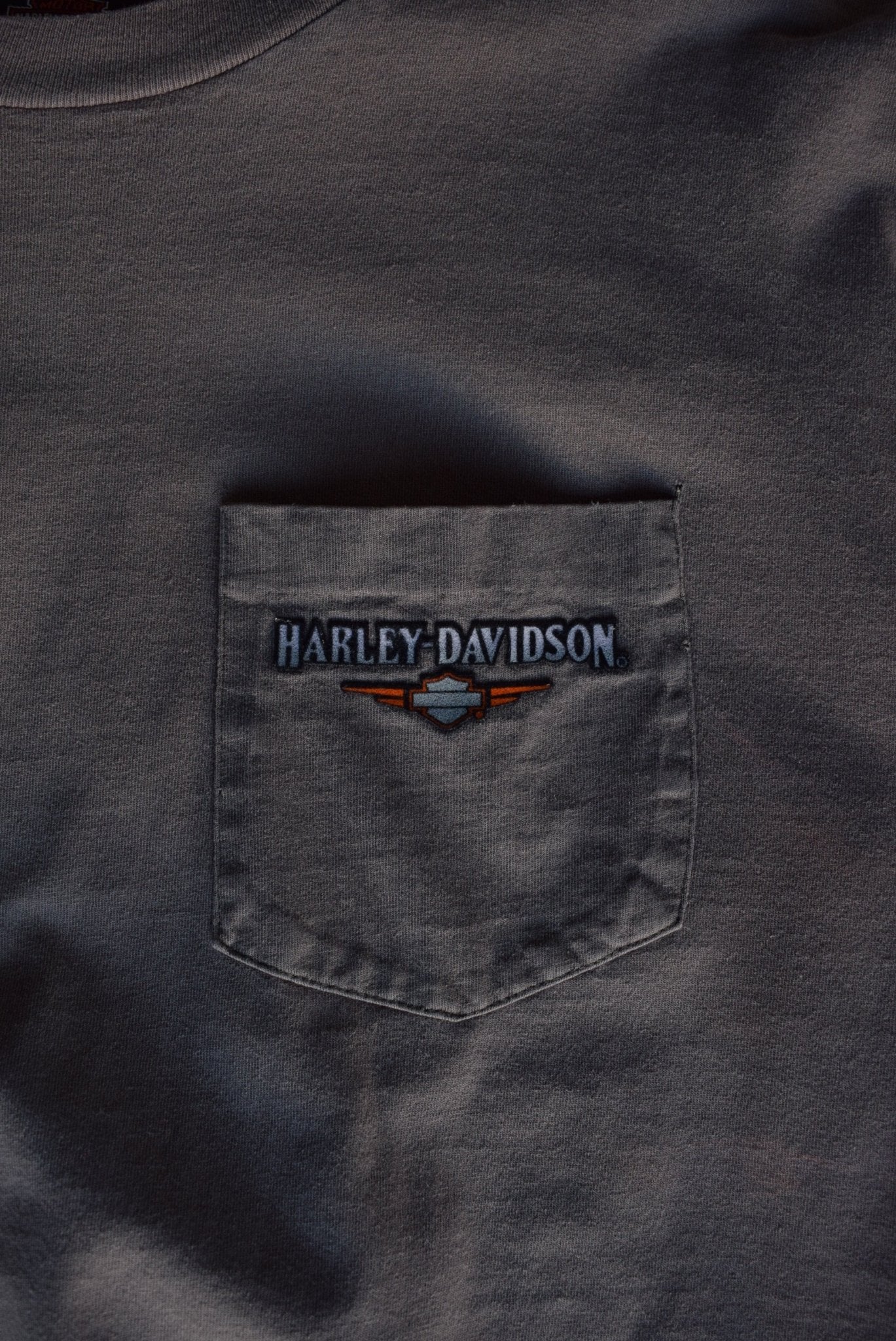 Vintage 90s Harley Davidson Embroidered Tee (XL) - Retrospective Store