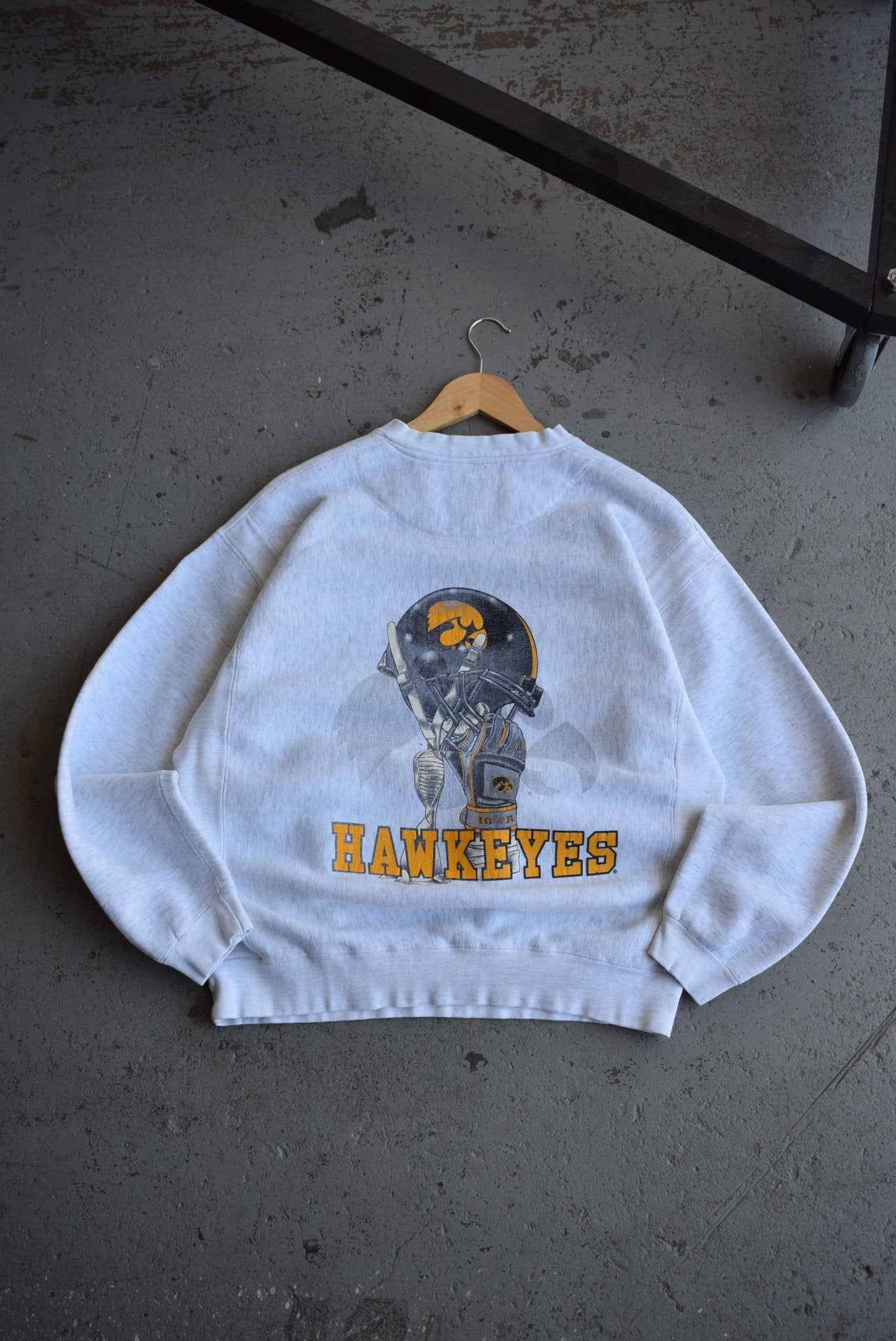 Vintage 90s Iowa Hawkeyes Football Crewneck (M) - Retrospective Store