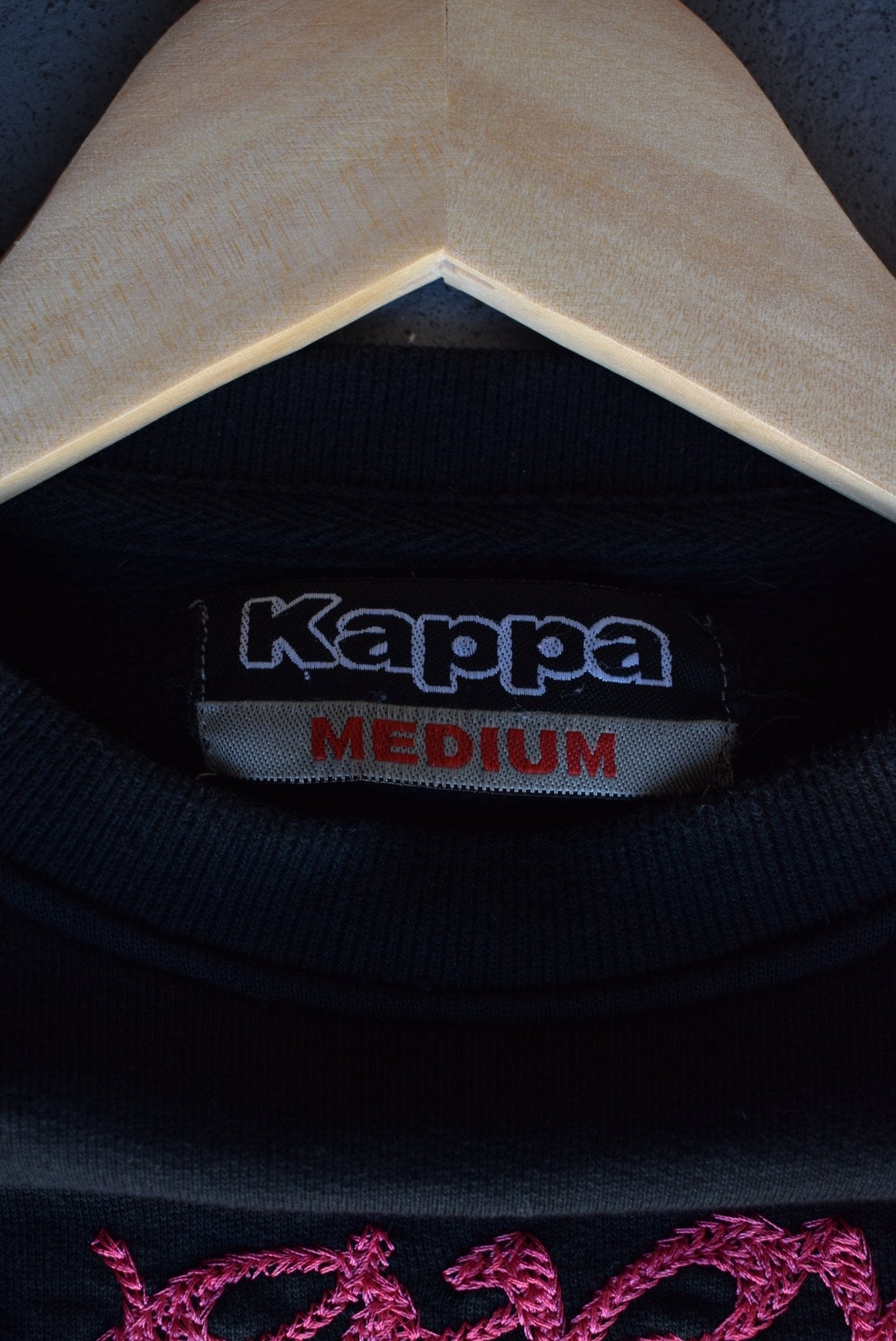 Vintage 90s Kappa Embroidered Spellout Crewneck (M) - Retrospective Store