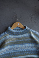 Vintage 90s Knitted Mockneck Sweater (L) - Retrospective Store