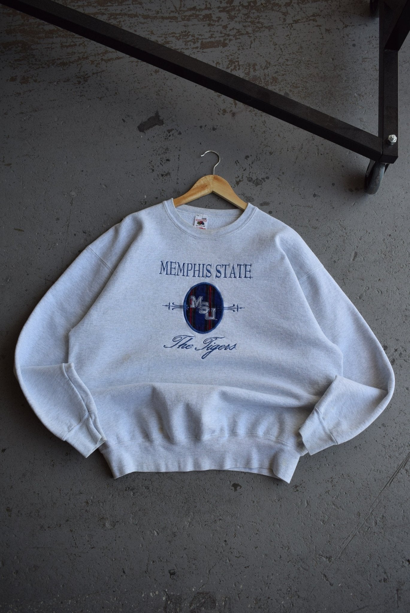 Vintage 90s Memphis State University Embroidered Crewneck (L) - Retrospective Store