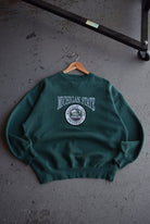 Vintage 90s Michigan State University Embroidered Crewneck (L/XL) - Retrospective Store