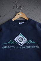 Vintage 90s MLB Seattle Mariners Embroidered Crewneck (L) - Retrospective Store