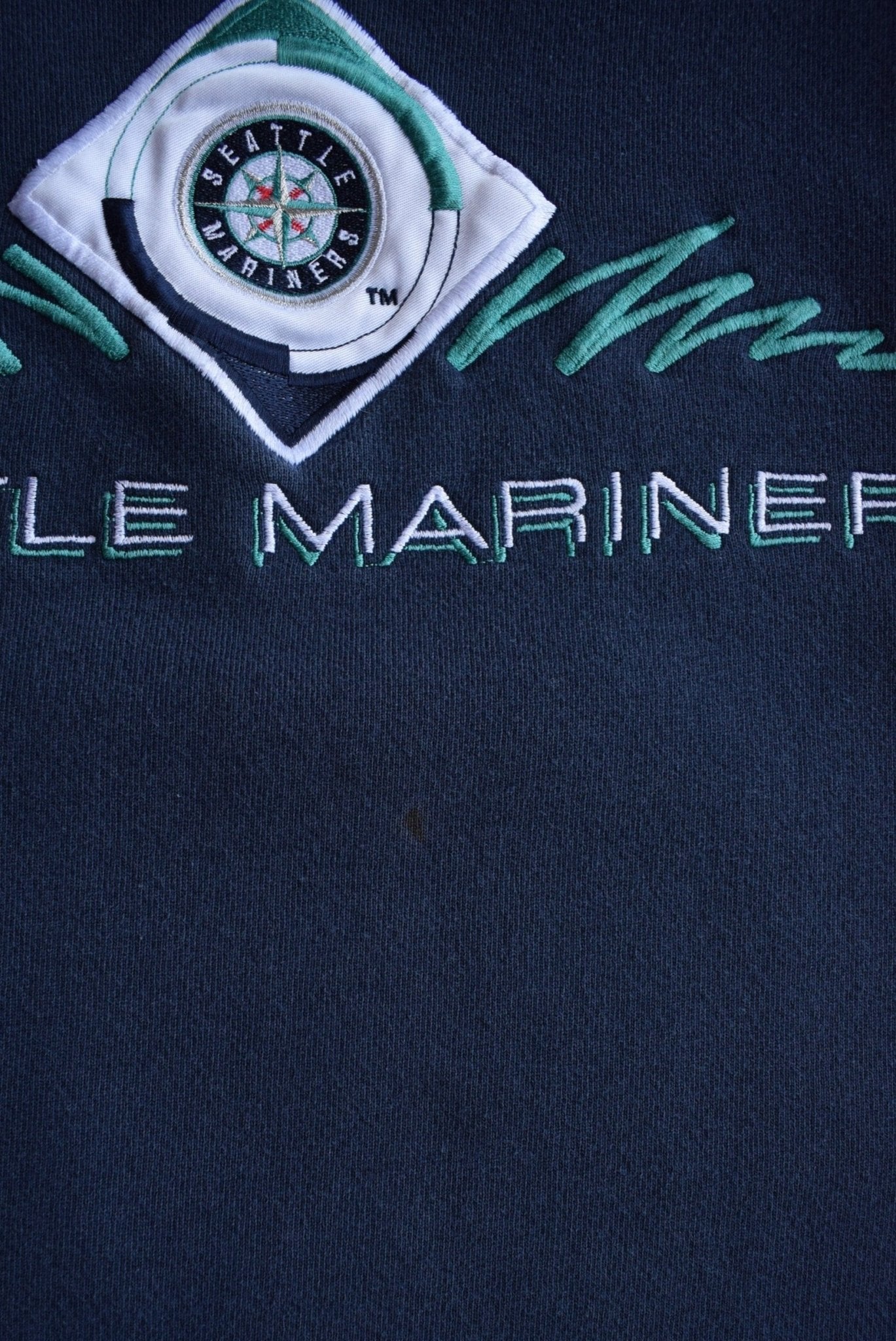 Vintage 90s MLB Seattle Mariners Embroidered Crewneck (L) - Retrospective Store