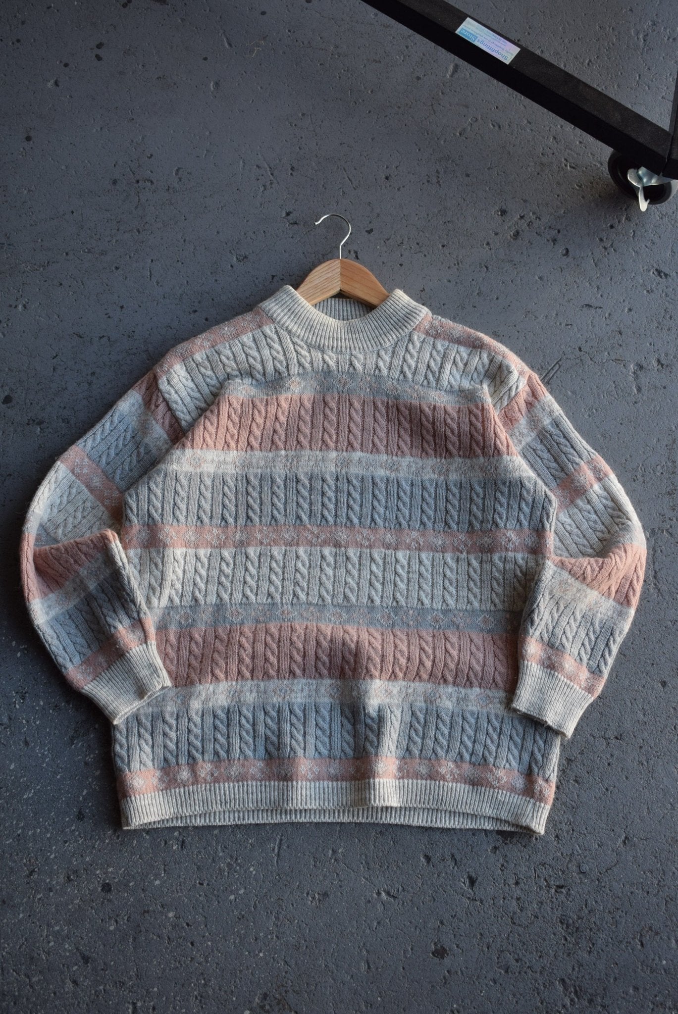 Vintage 90s 'Morclev' Knitted Mockneck Sweater (S/M) - Retrospective Store