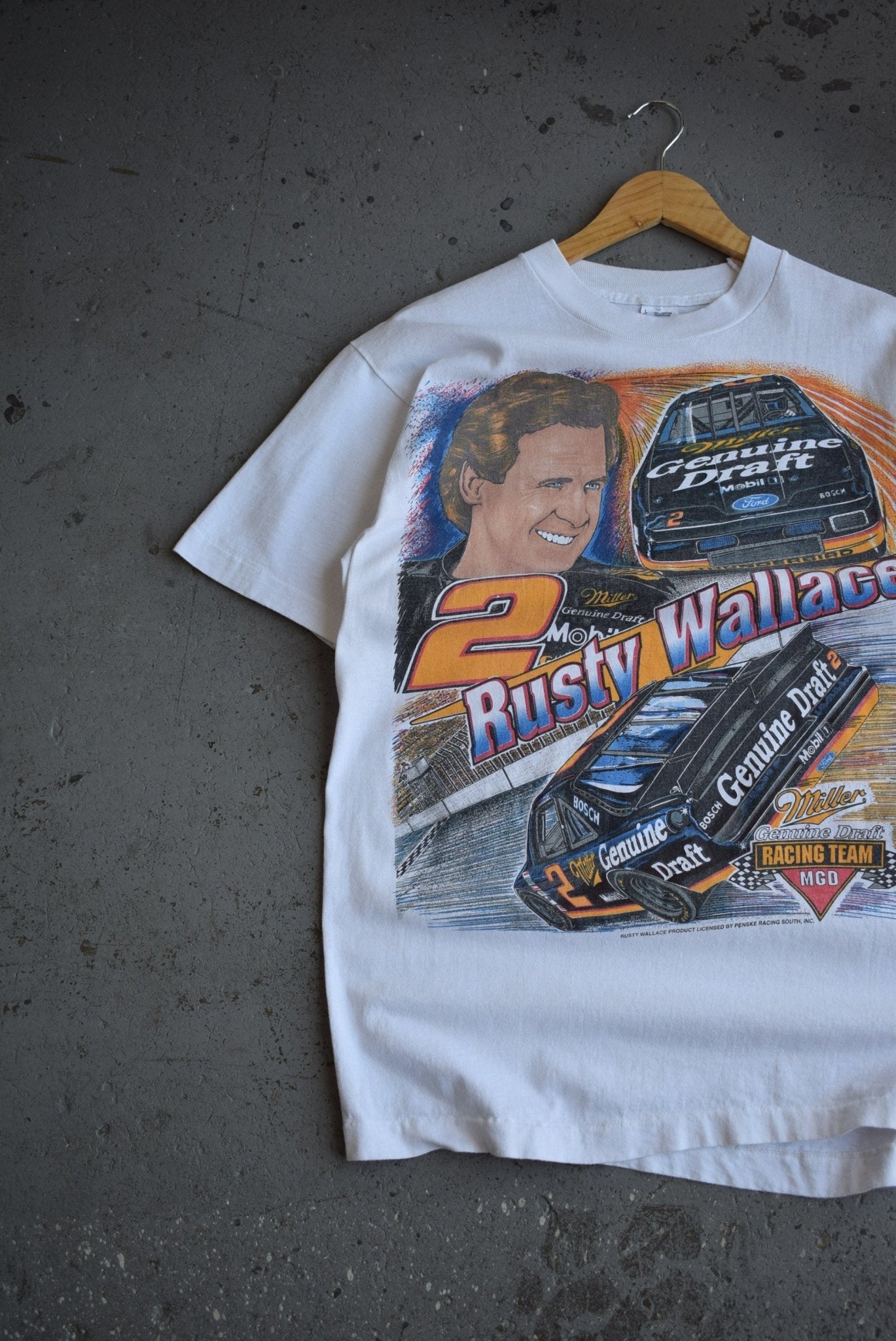 Vintage 90s NASCAR Rusty Wallace Tee (M) - Retrospective Store