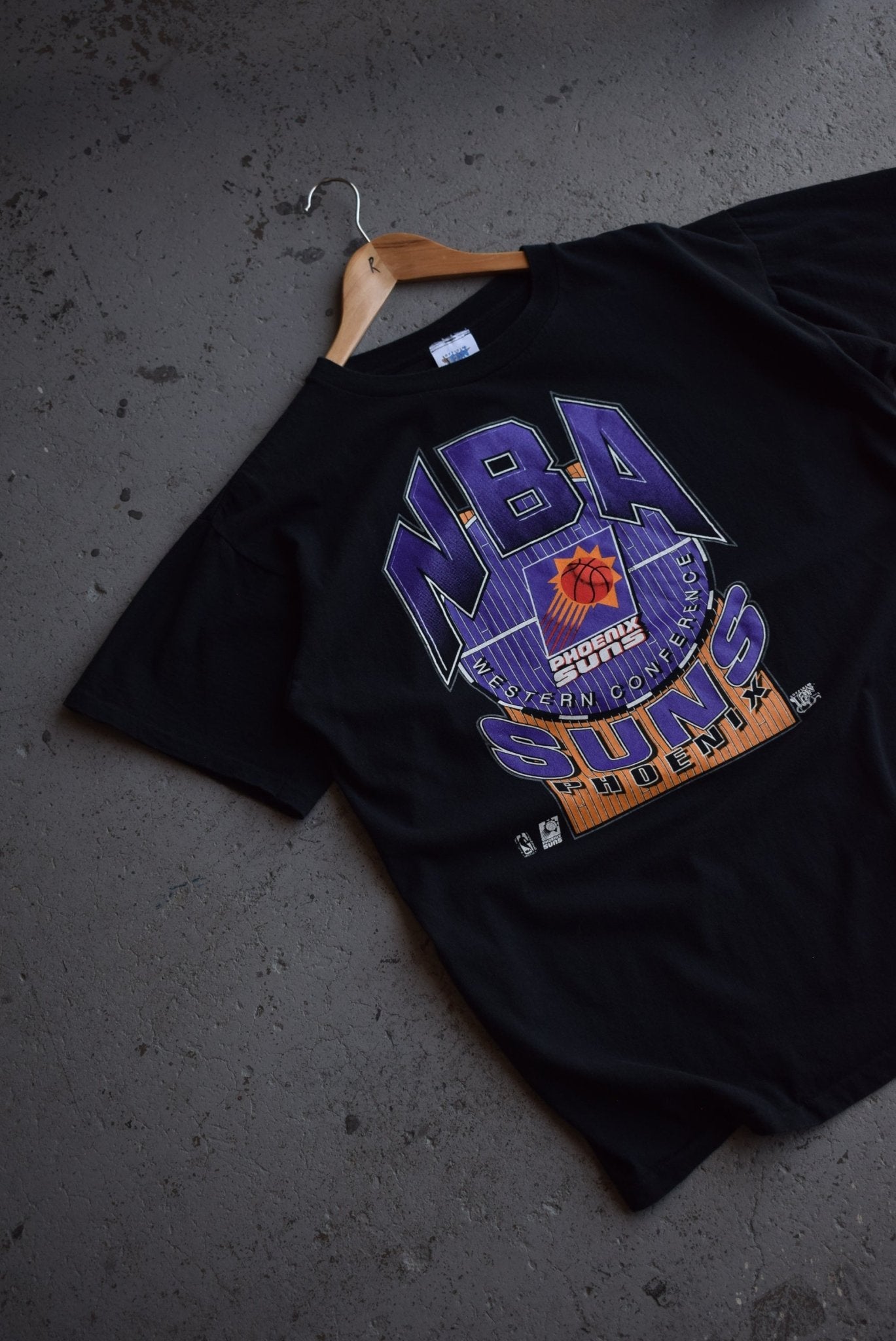 Vintage 90s NBA Pheonix Suns Western Conference Tee (L/XL) - Retrospective Store