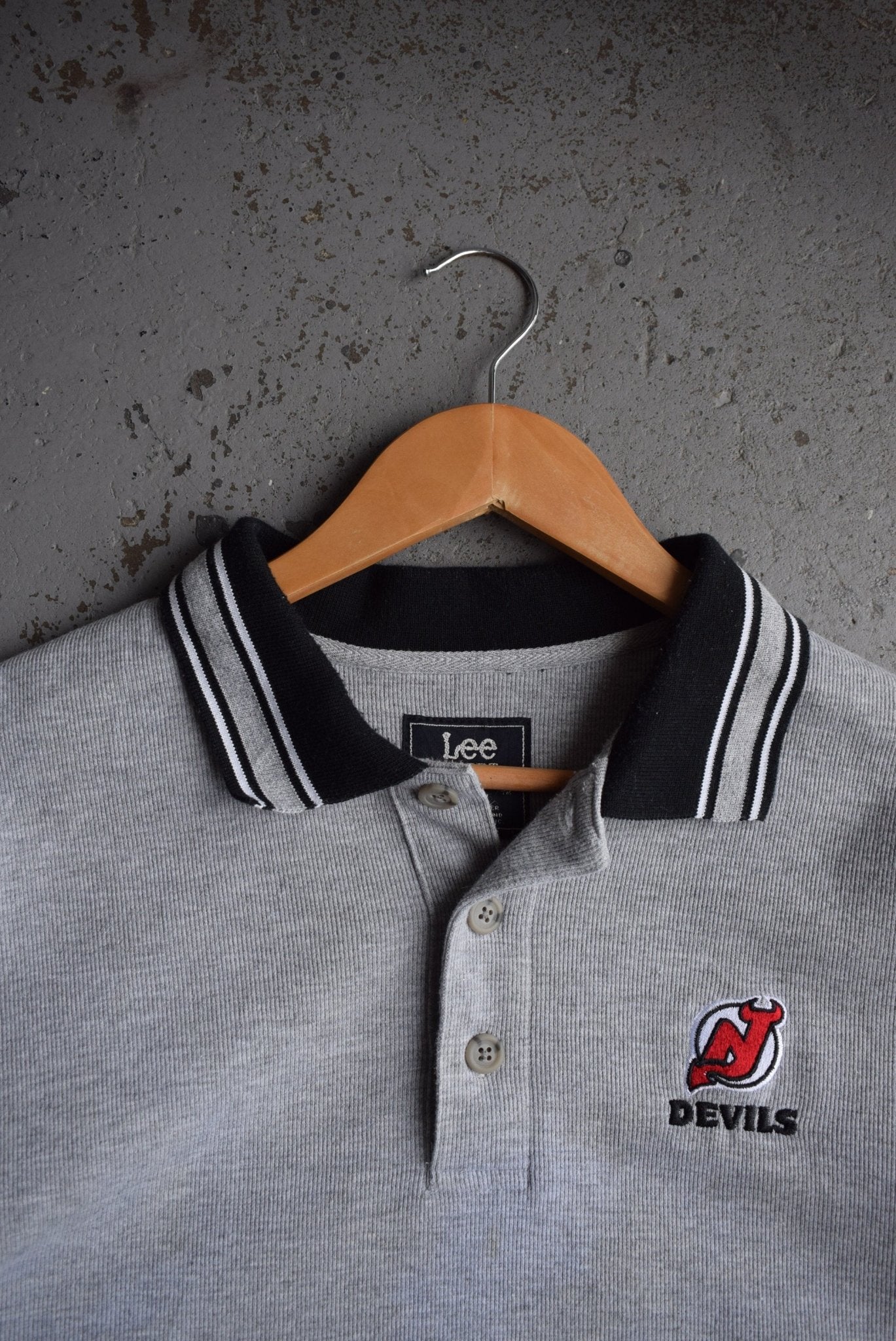 Vintage 90s NHL New Jersey Devils Embroidered Collared Sweater (XL) - Retrospective Store