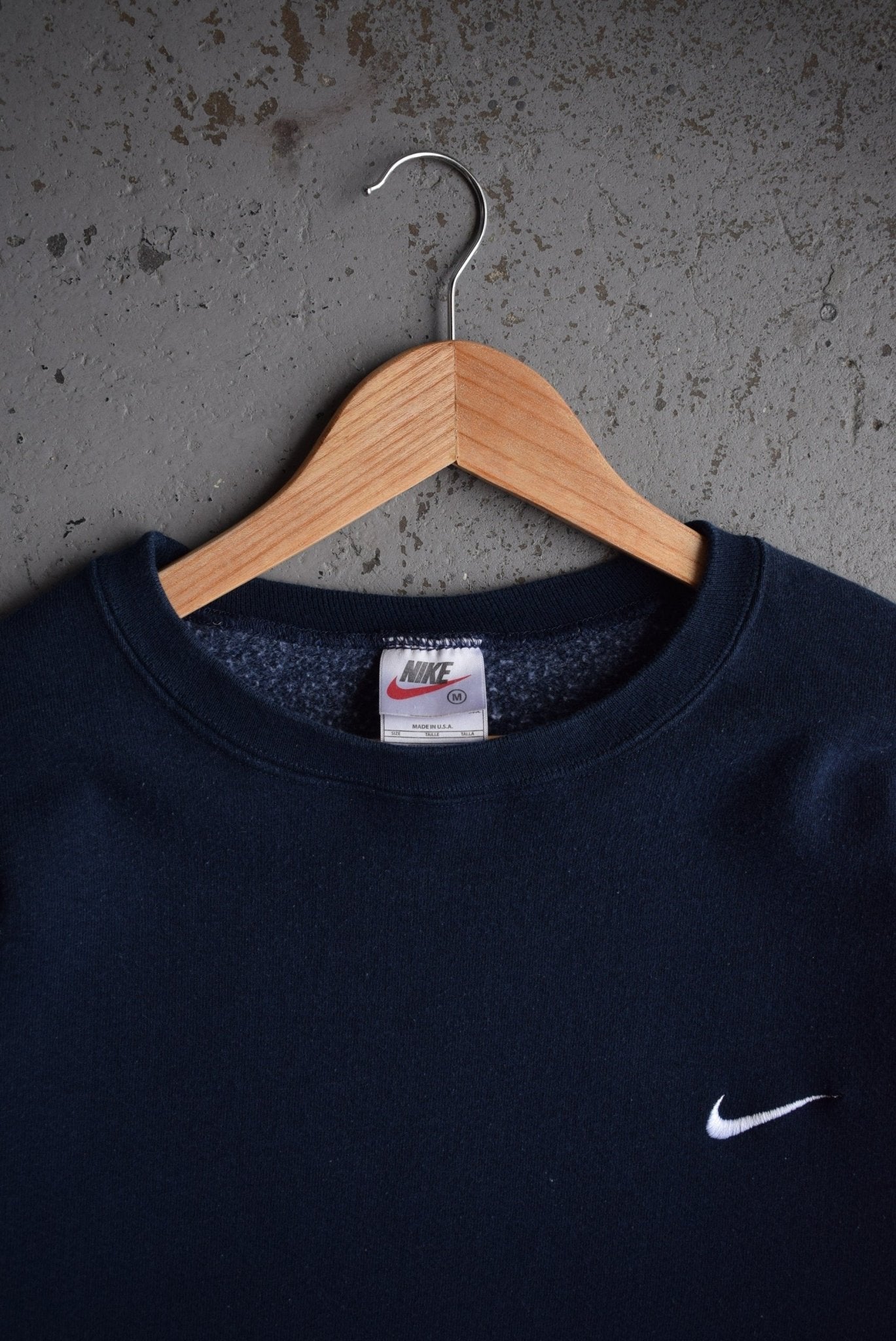 Vintage 90s Nike Classic Logo Embroidered Crewneck (M) - Retrospective Store