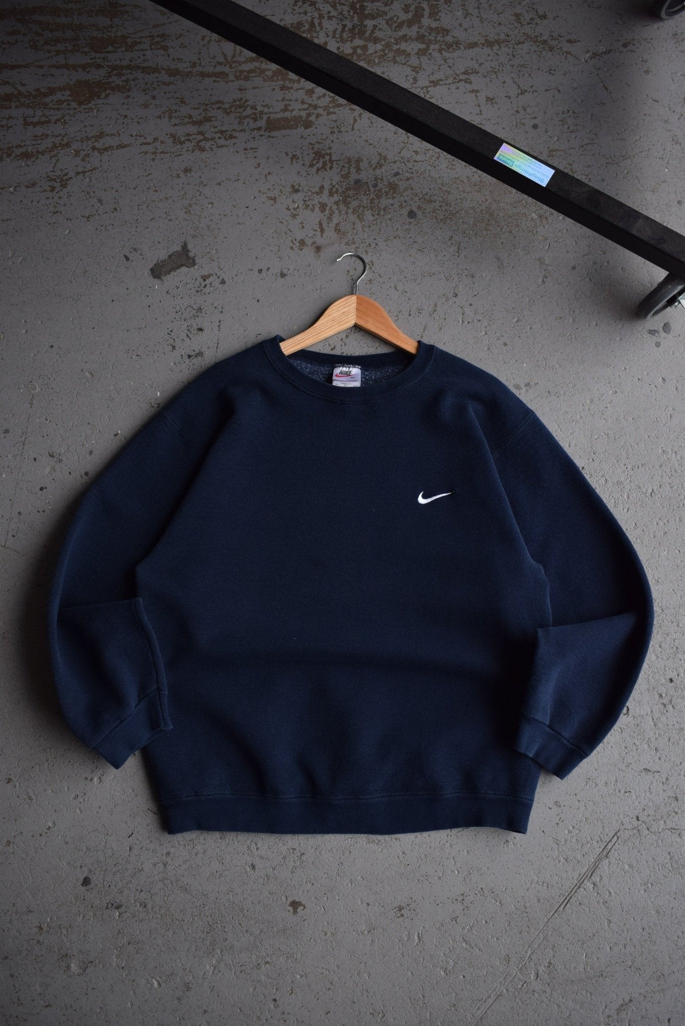 Vintage 90s Nike Classic Logo Embroidered Crewneck (M) - Retrospective Store