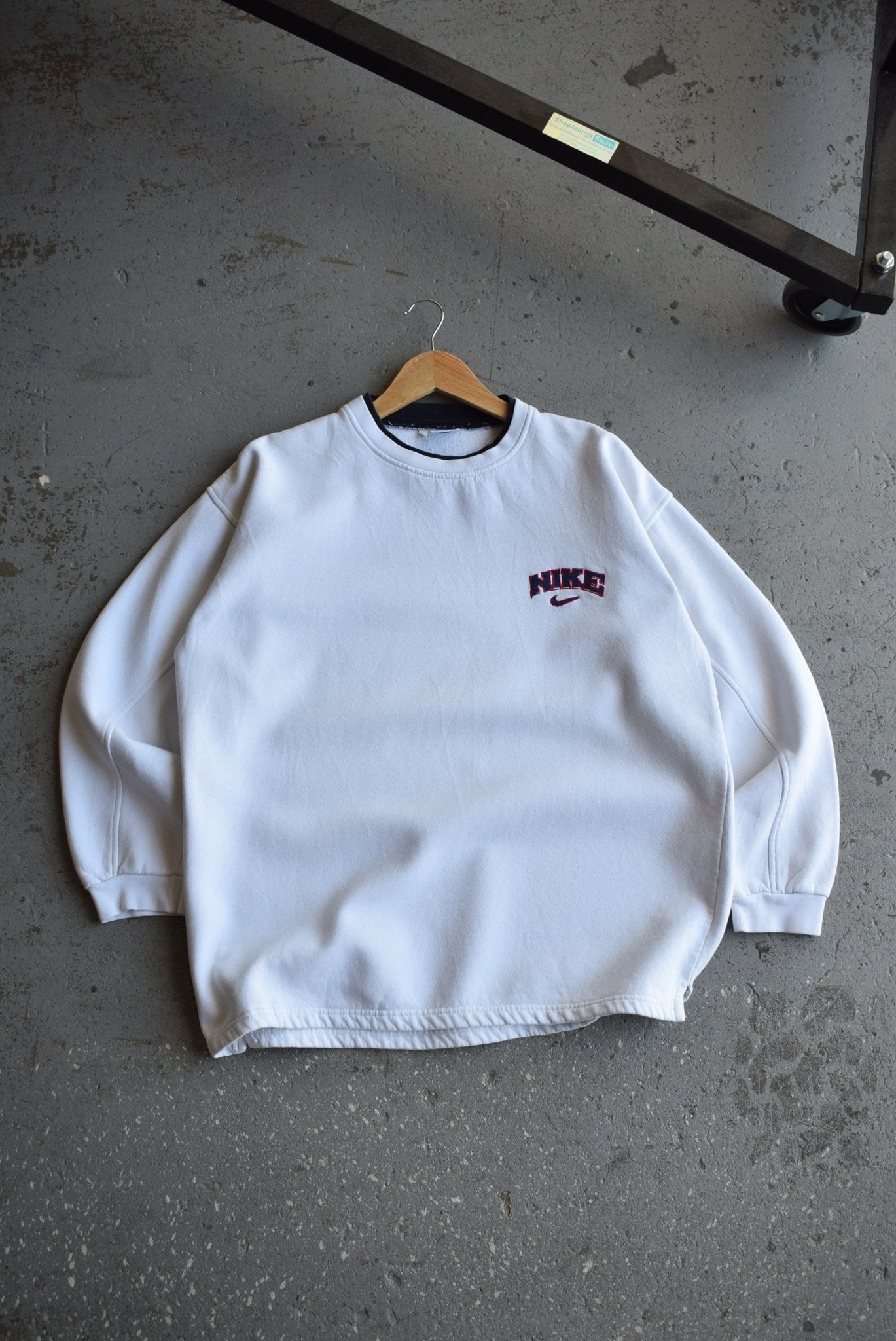 Vintage 90s Nike Embroidered Spellout Crewneck (M) - Retrospective Store