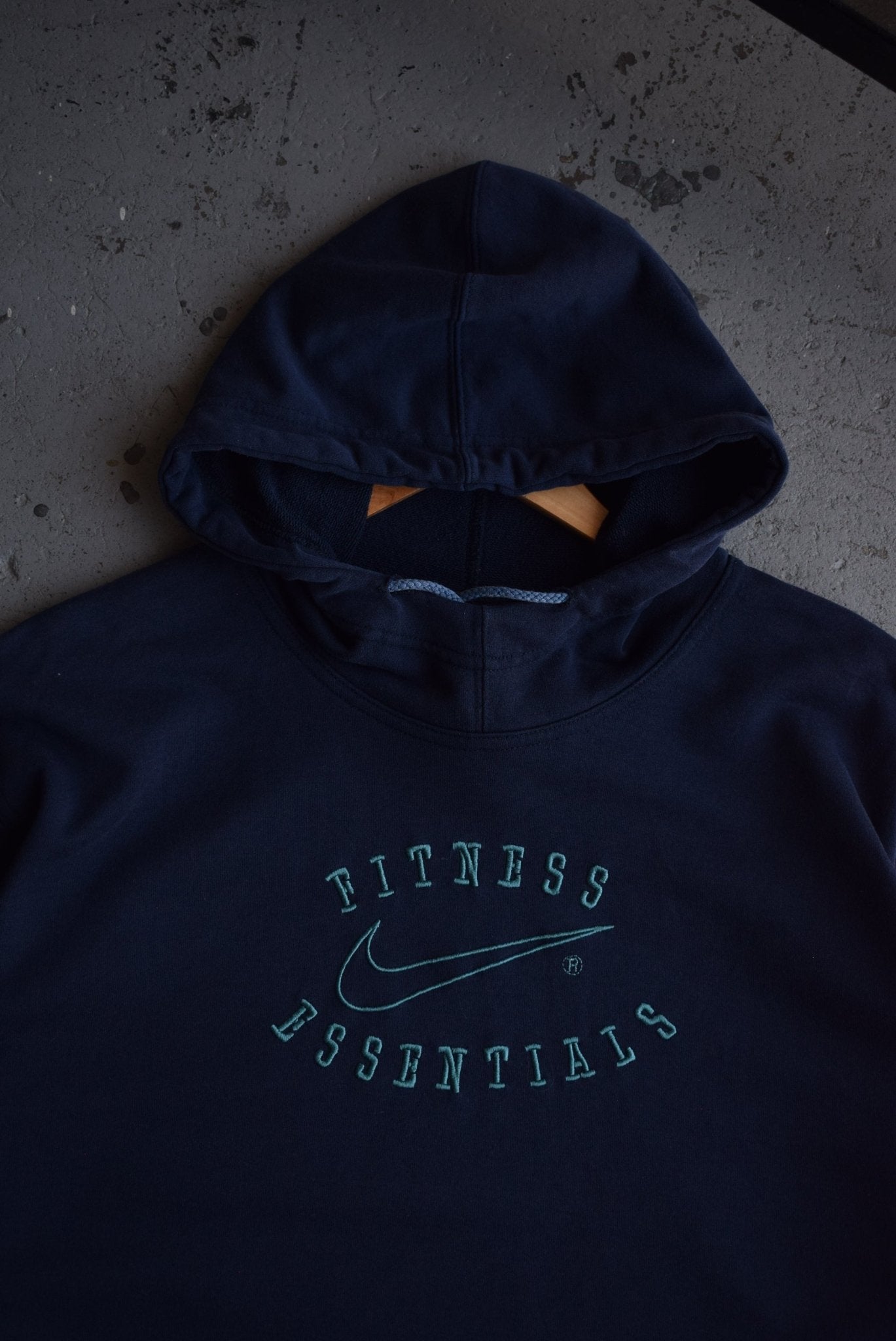 Vintage 90s Nike Fitness Essentials Embroidered Hoodie (L) - Retrospective Store